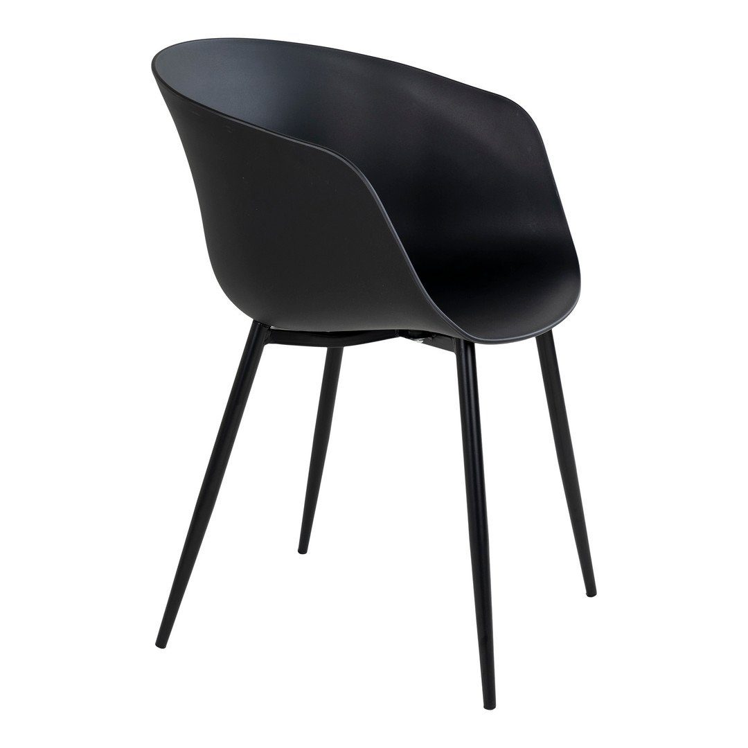 House Nordic Bücherregal Roda Chair schwarzen mit schwarz – Beinen Esszimmerstuhl, Dining