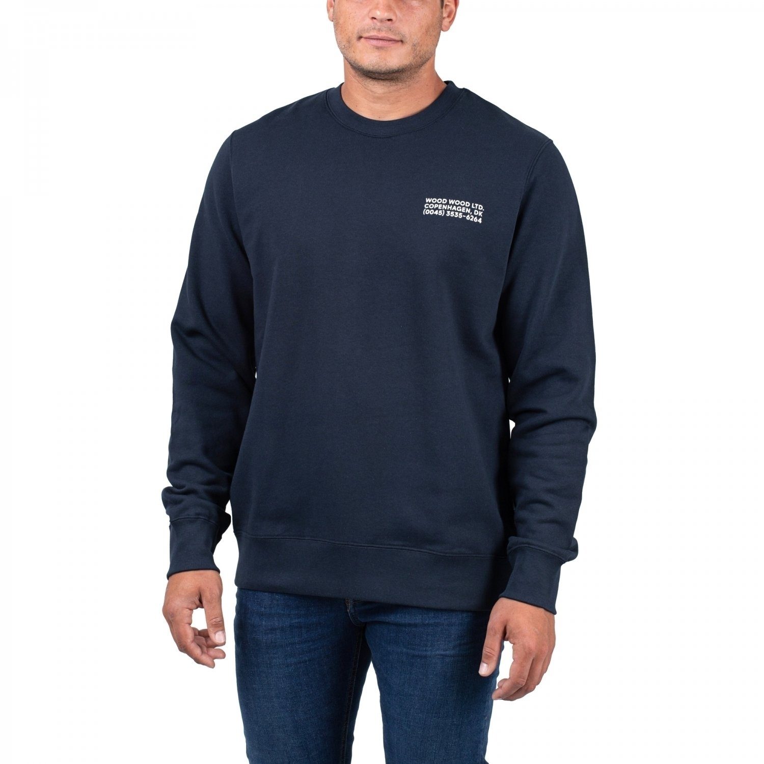 Wood Sweatshirt Info WOOD Wood WOOD Hugh Sweater Navy