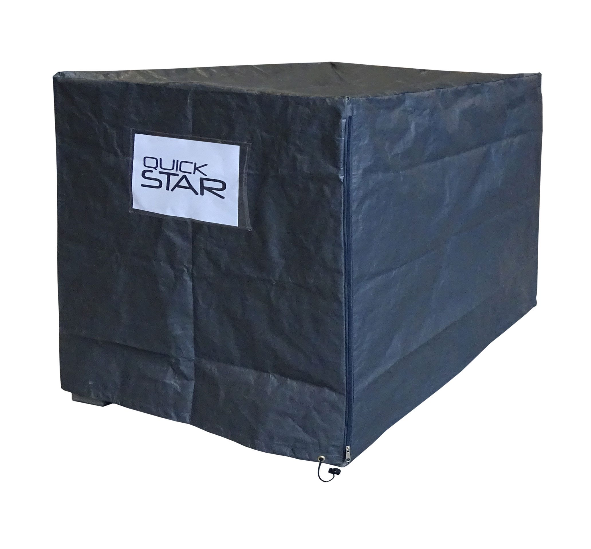 Quick Star Regenschutzplane 2x Gitterbox Abdeckung Grau PE-Gewebefolie 125x85x87cm Versandtasche (2-St), Mit 2 Reißverschlüssen und Dokumententasche