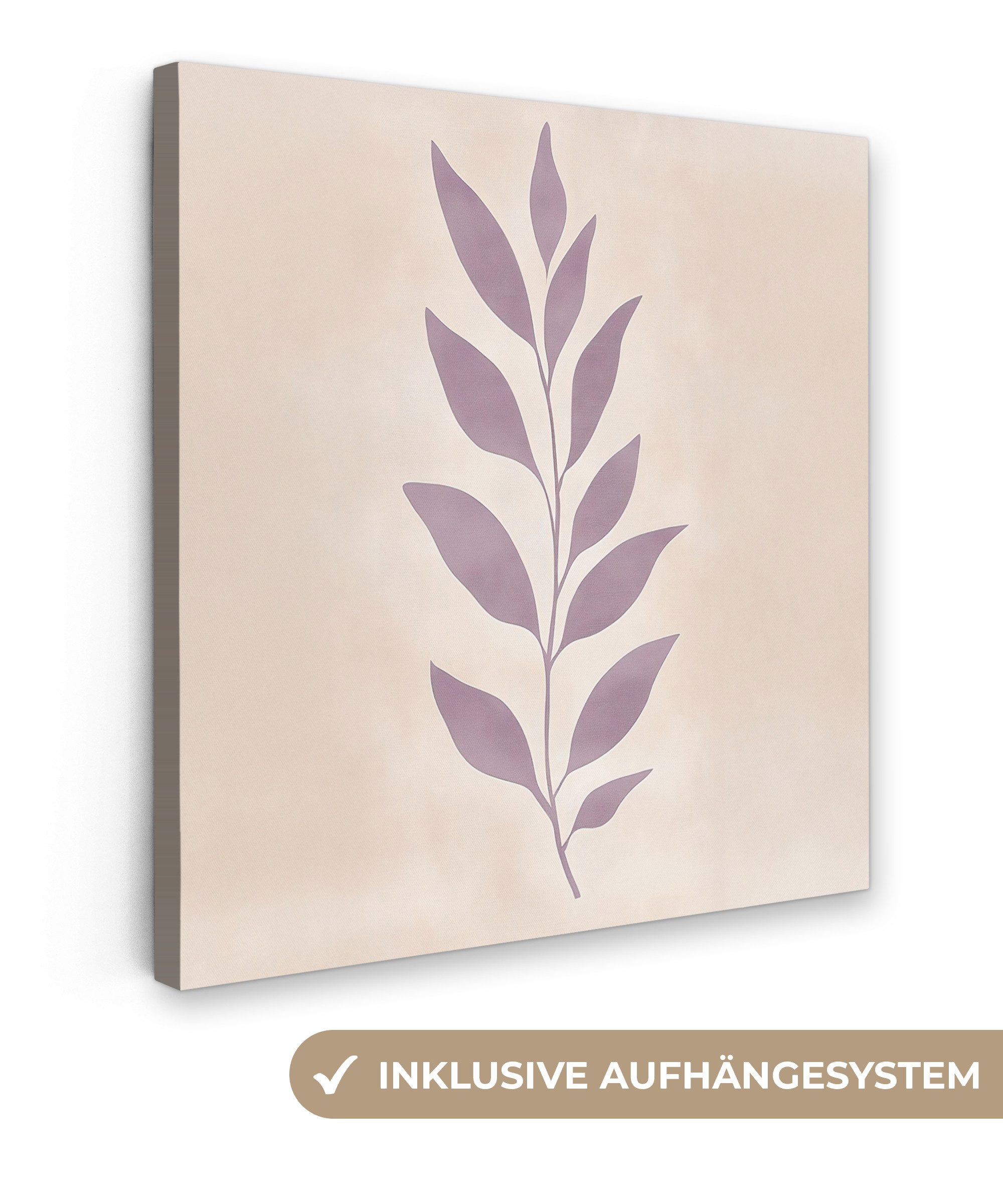OneMillionCanvasses® Leinwandbild Zweig - Blätter - günstig online kaufen