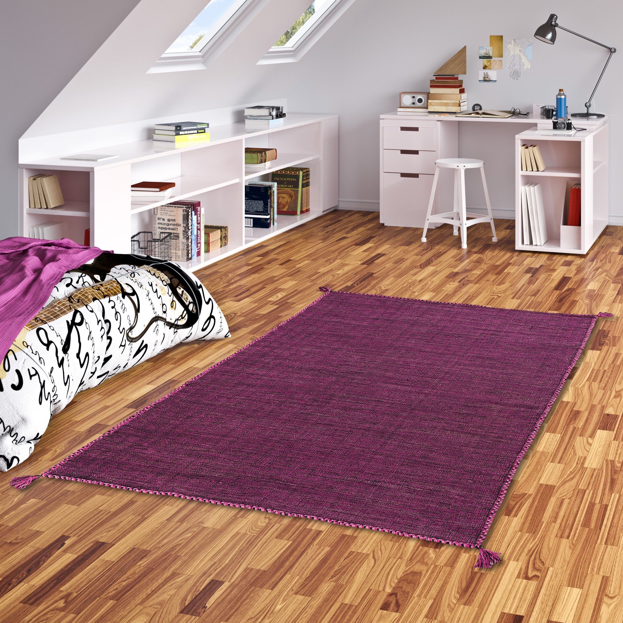 Pergamon Wollteppich Natur Teppich Kelim Prico, günstig online kaufen