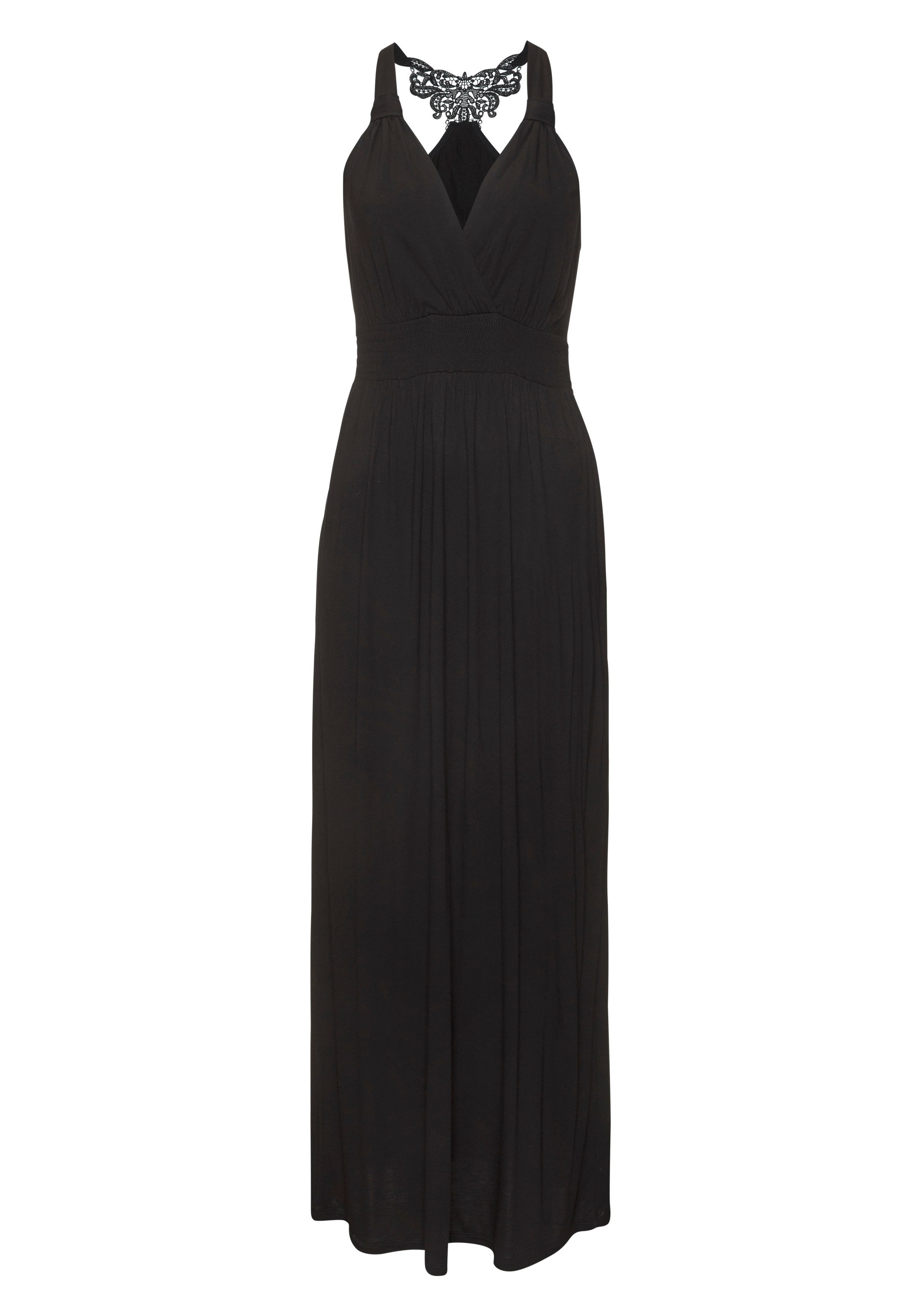 LASCANA Maxikleid mit Häkel-Detail am Rücken, Sommerkleid. € 59,99