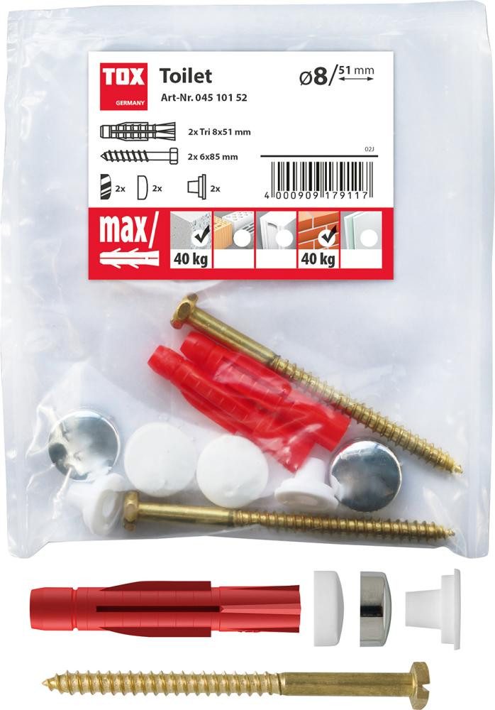 ELC Dübel-Set TOX Stand-WC-Befestigung Toilet Plus BTL