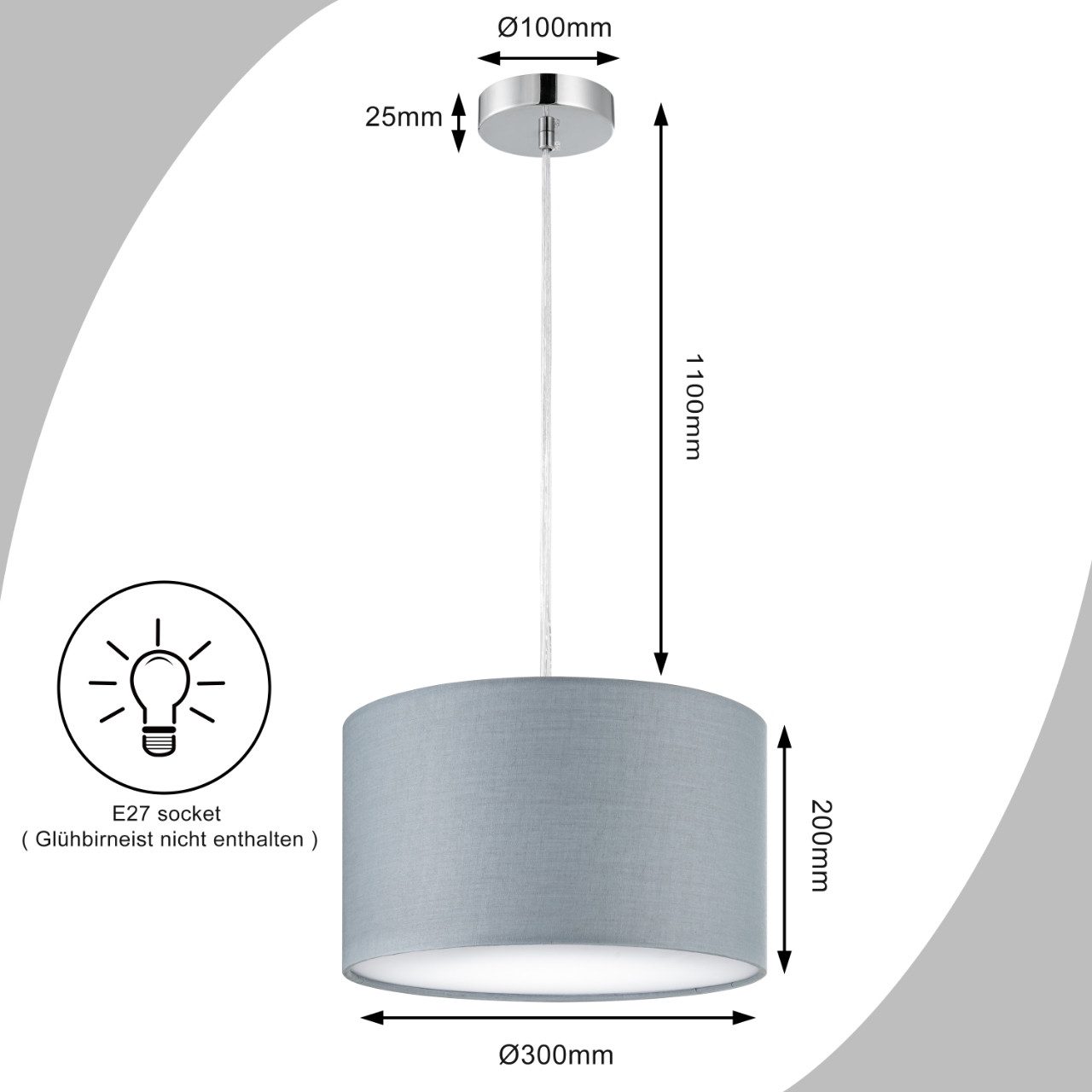 Zedelmaier Pendelleuchte Hängelampe hängend Deckenlampe Deckenleuchte E27 x günstig online kaufen