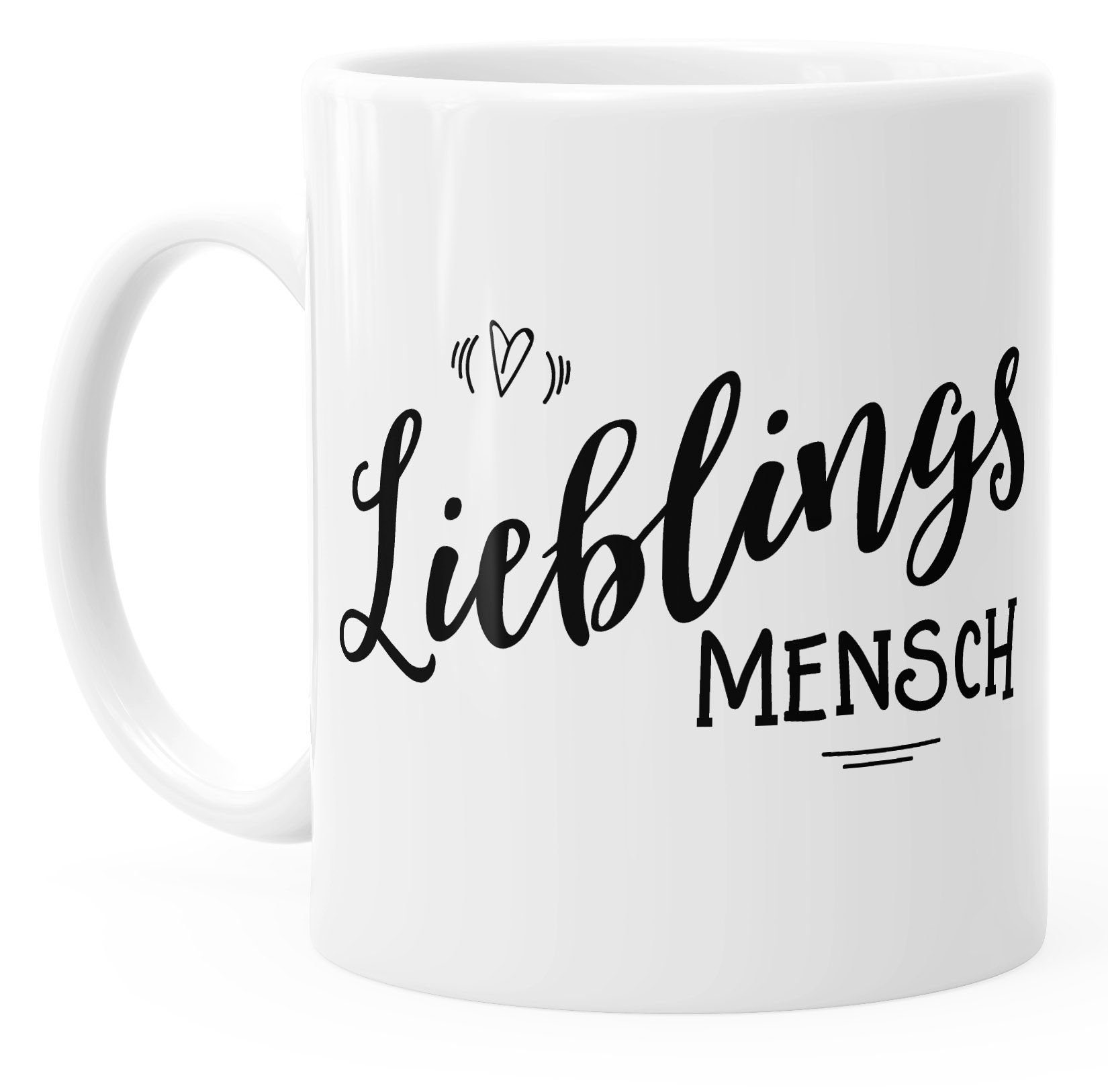 MoonWorks Tasse Kaffee-Tasse Lieblingsmensch Geschenk-Tasse Freundschaft Partner, Keramik