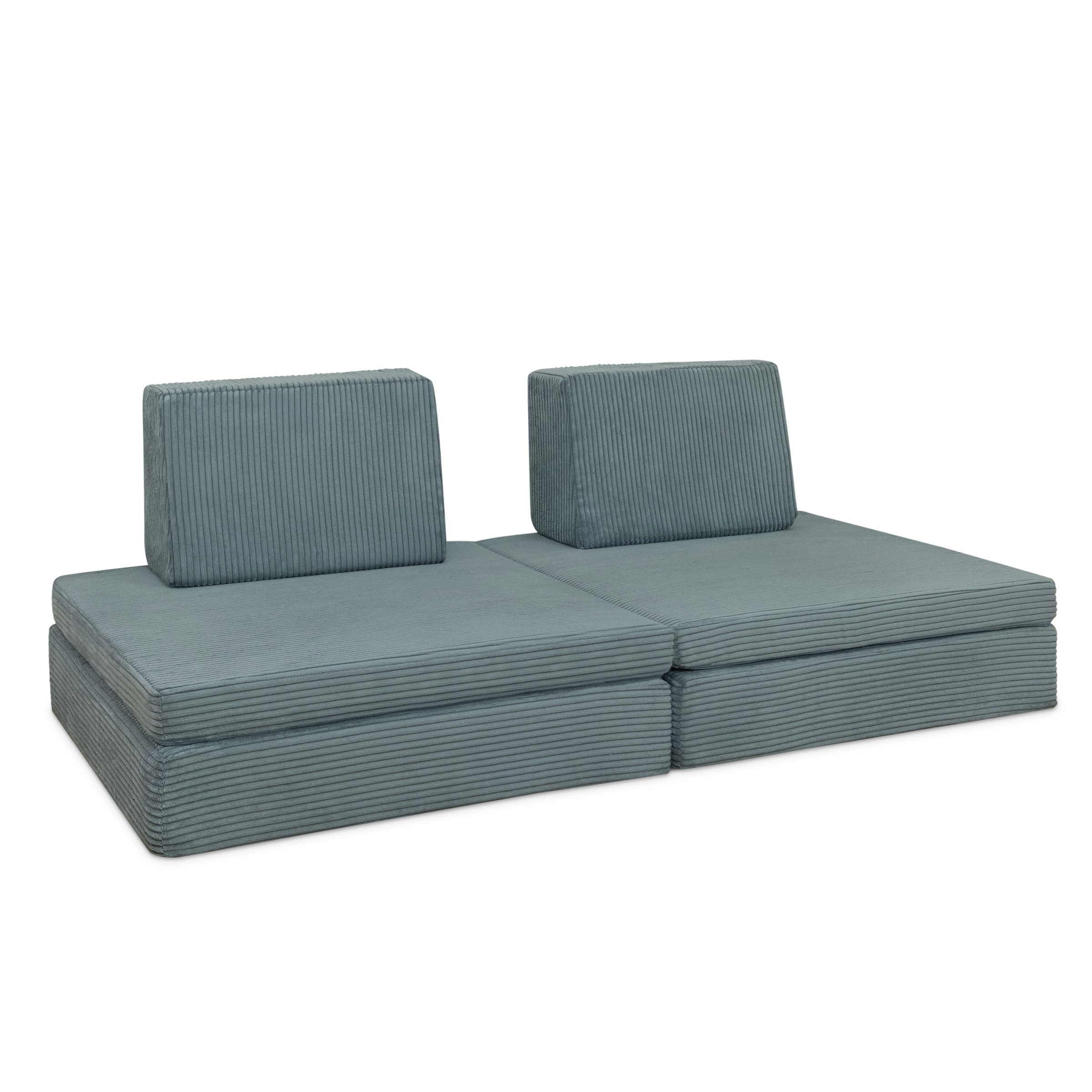 Ehrenkind Kindersofa Spielsofa mit Schaumstoffpolster zum Spielen und Entspannen, Cordbezug, modulare Elemente, Spielsofa und Gästebett
