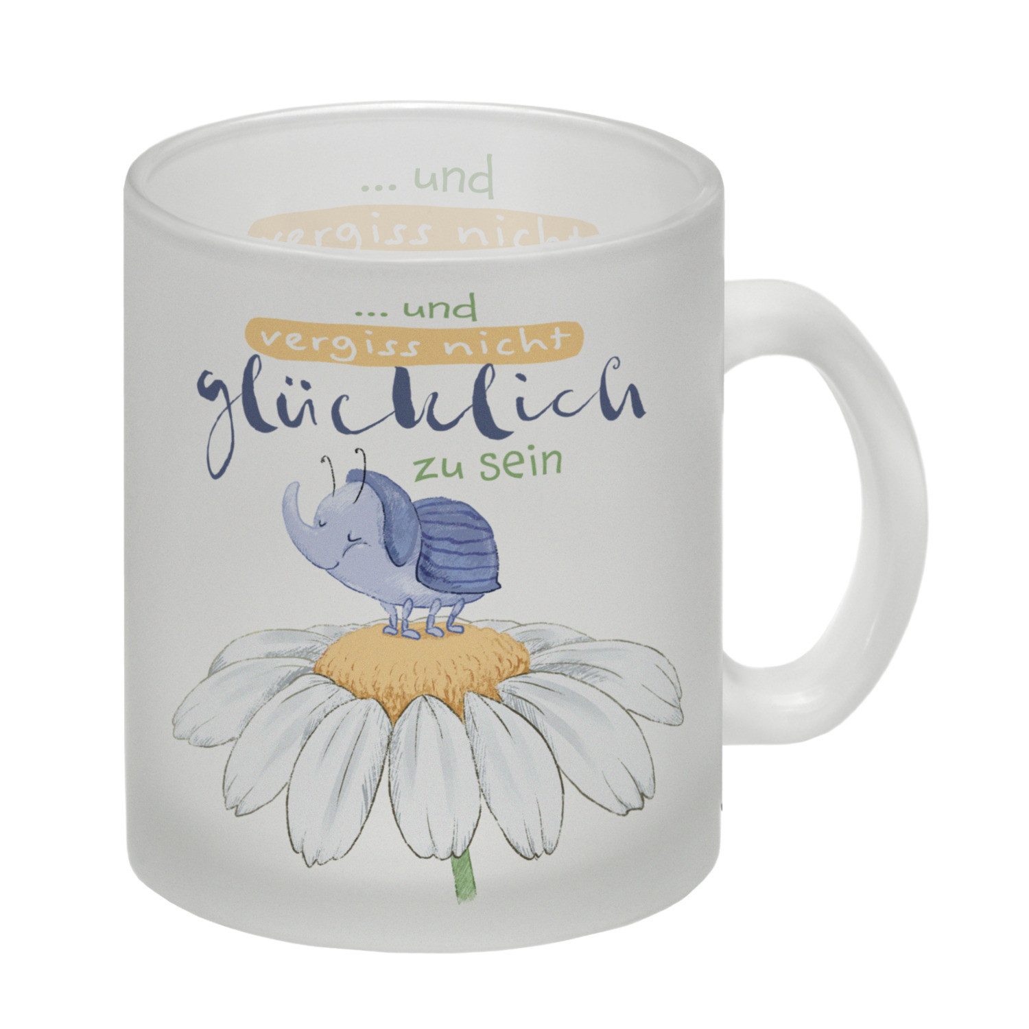 speecheese Tasse Käfer Glas Tasse mit Spruch und vergiss nicht