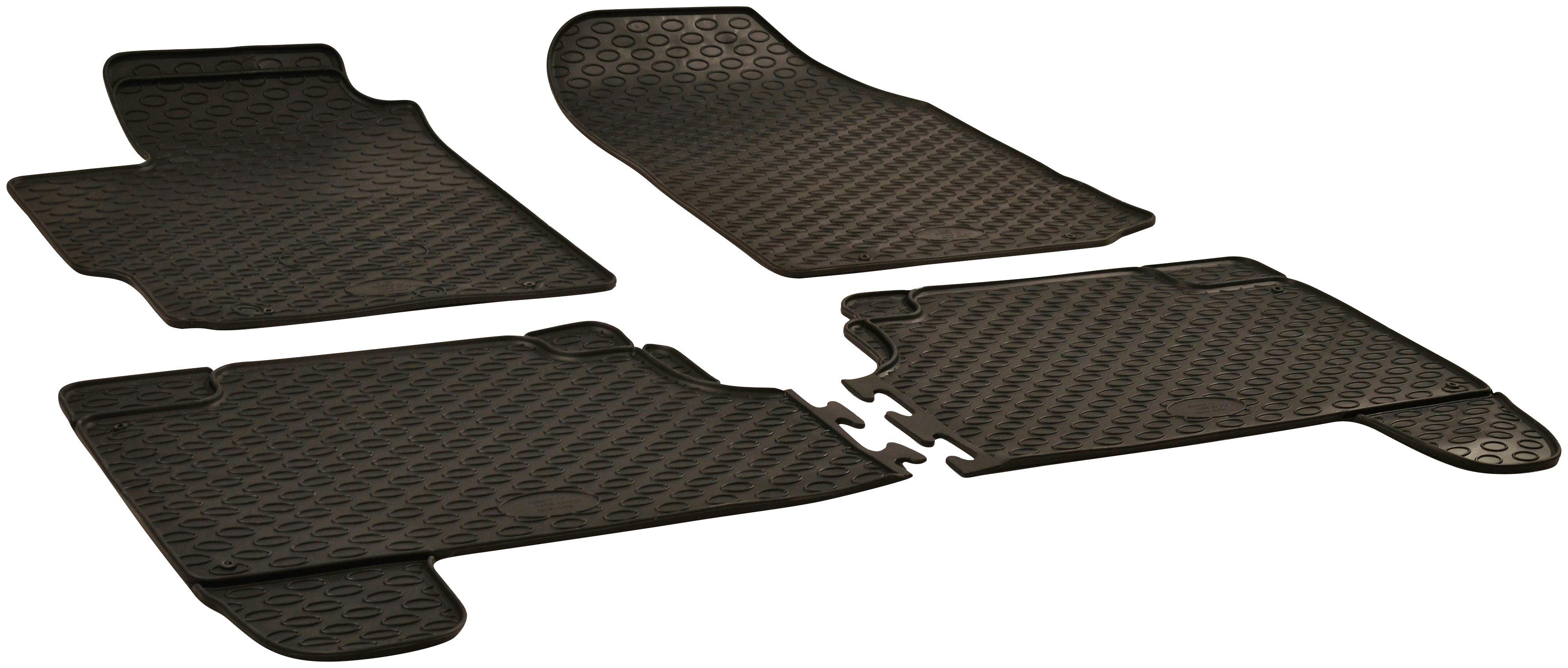 WALSER Passform-Fußmatten (4 St), für Toyota Yaris Schrägheck, für Toyota Yaris 01/2005-Heute