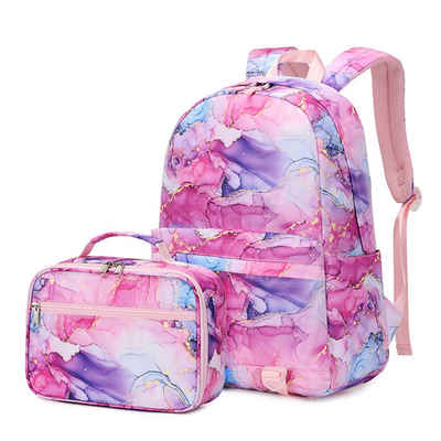 autolock Schulrucksack Casual School Backpack mit Lunch Bag Teen Girls