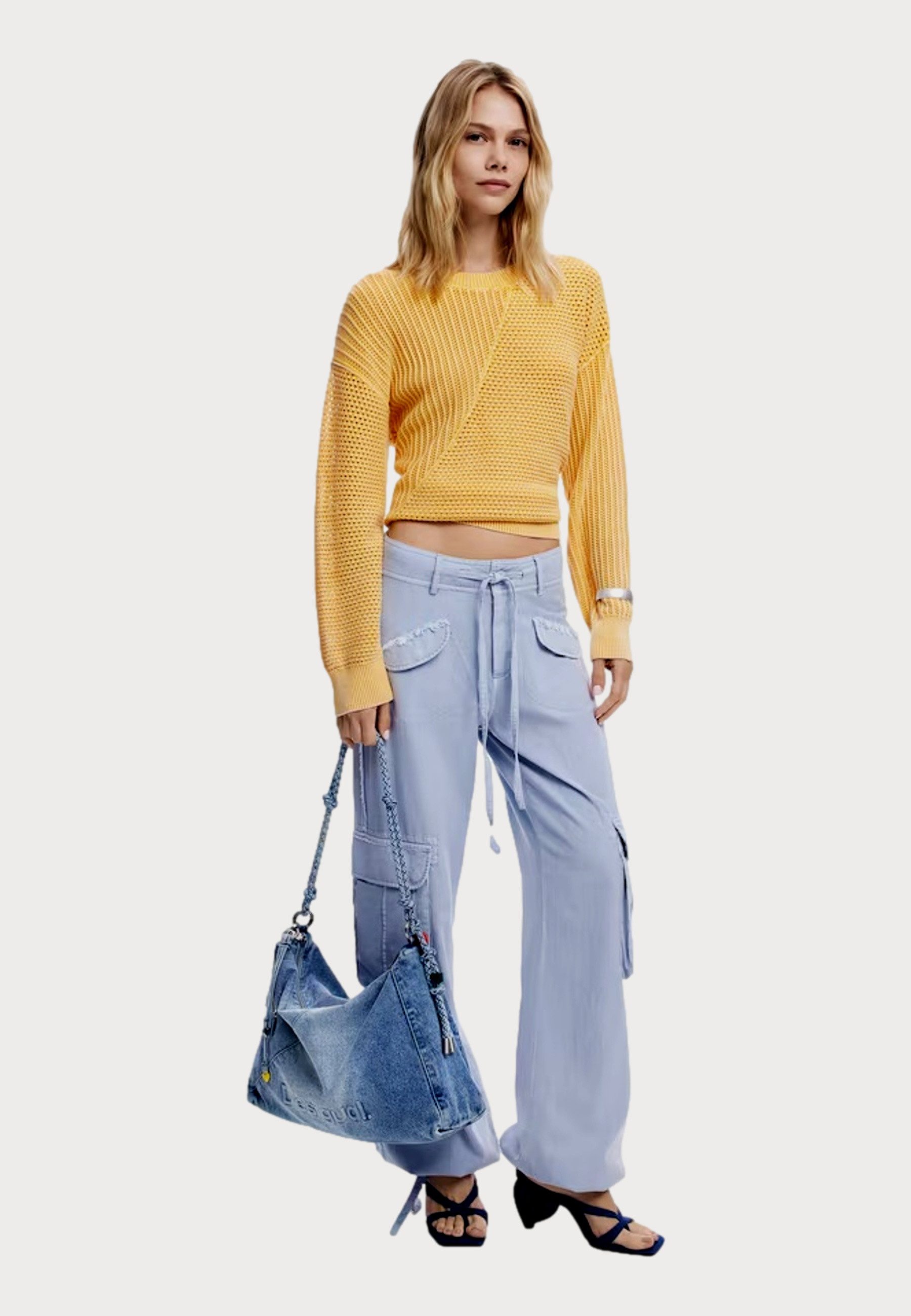 Desigual Schultertasche Tasche HALF LOGO DENIM Umhängetasche (1-tlg)