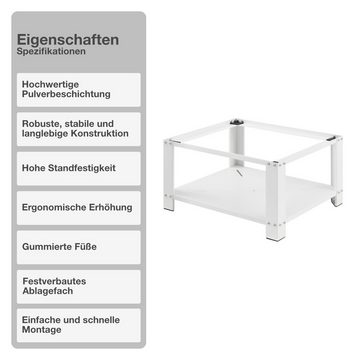 STADO Waschmaschinenuntergestell Gestell Waschmaschine Podest Trockner Sockel Erhöhung Ablage Weiß