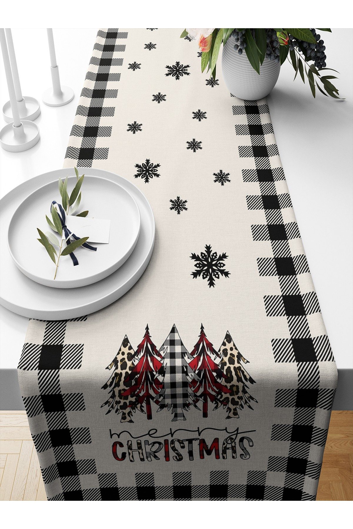 L'Essentiel Maison Tischläufer Weihnachten, Weihnachtsmotiv, 100% Polyester, 40 x 135 cm