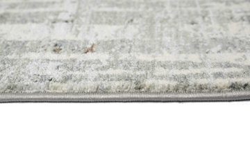Teppich Teppich Wohnzimmerteppich Karo Muster in grau beige, TeppichHome24, rechteckig