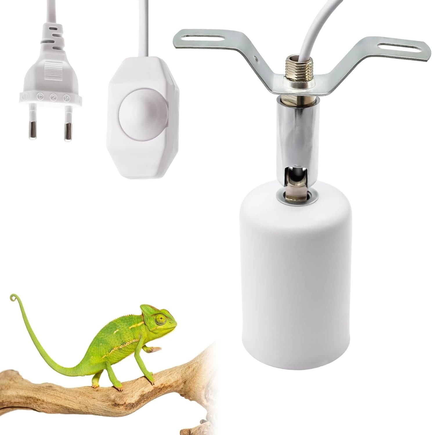 Infrarotlampe Reptilien Wärmelampe Fassung Keramik(Ohne Glühbirne)
