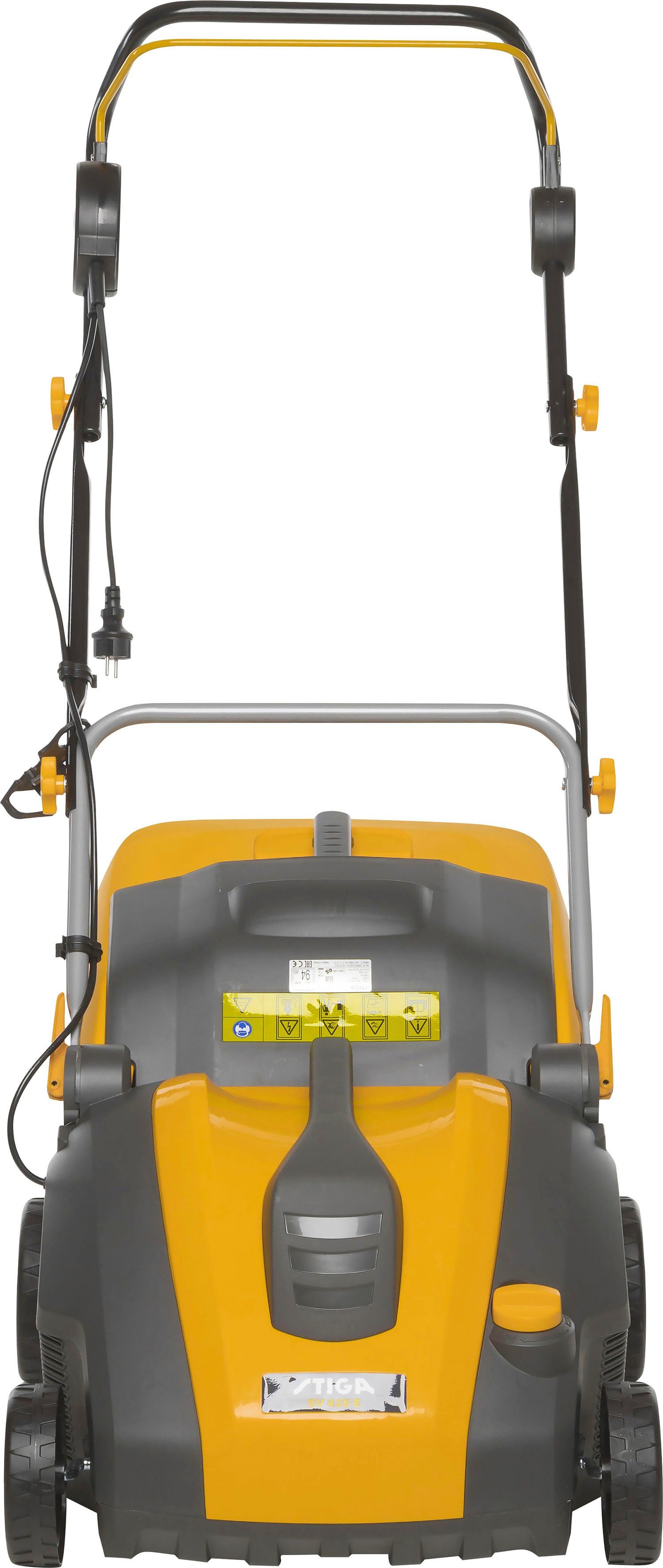 STIGA GARDEN Elektro-Vertikutierer SV 415 E, 38 cm Arbeitsbreite, 2-in-1: Vertikutierer und Rasenlüfter