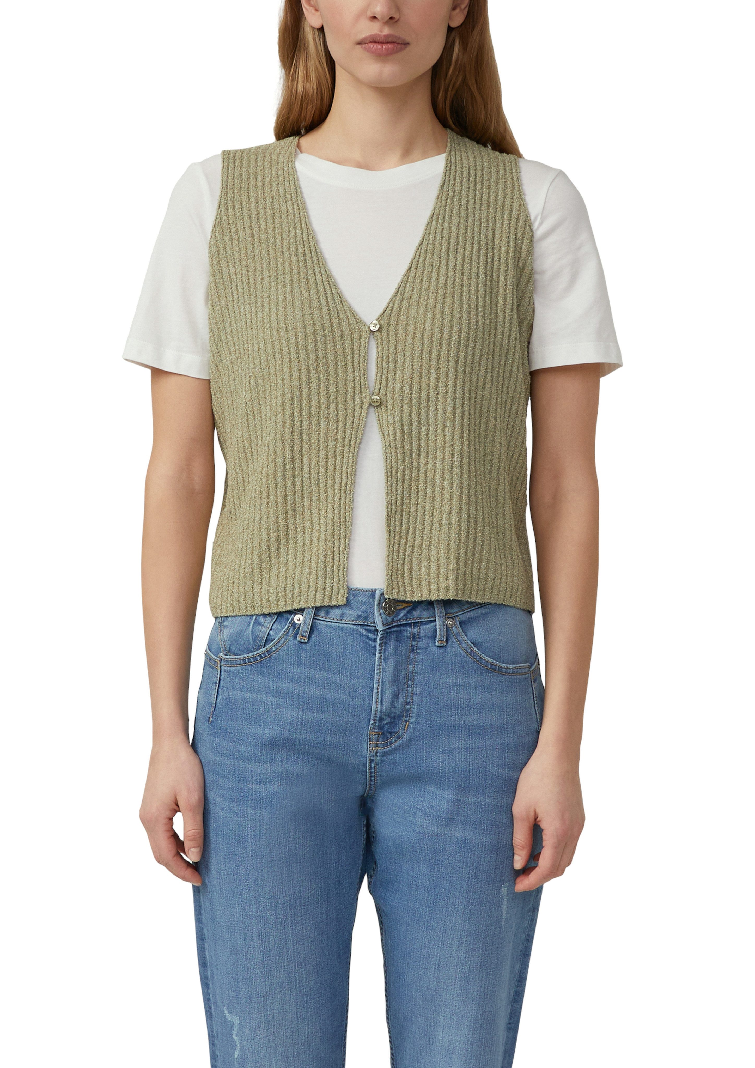 s.Oliver Strickweste mit 2-Knopf-Verschluss