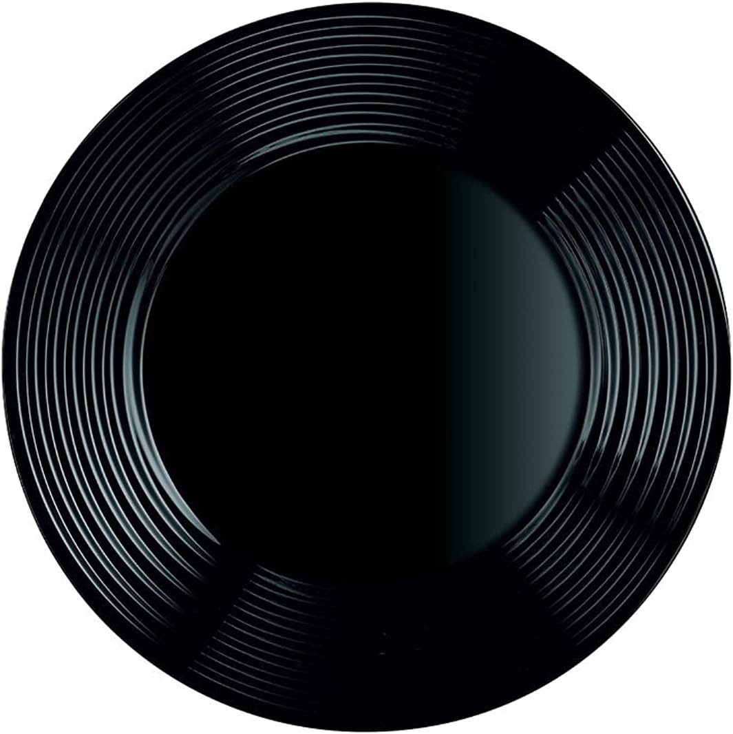 Luminarc Teller Harena Teller flach, 19 cm, Opalglas, schwarz, (1 St)