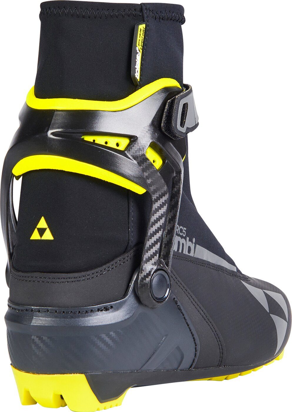 Fischer Sports RC5 Combi - Herren Langlaufschuh - schwarz/gelb Langlaufschuhe