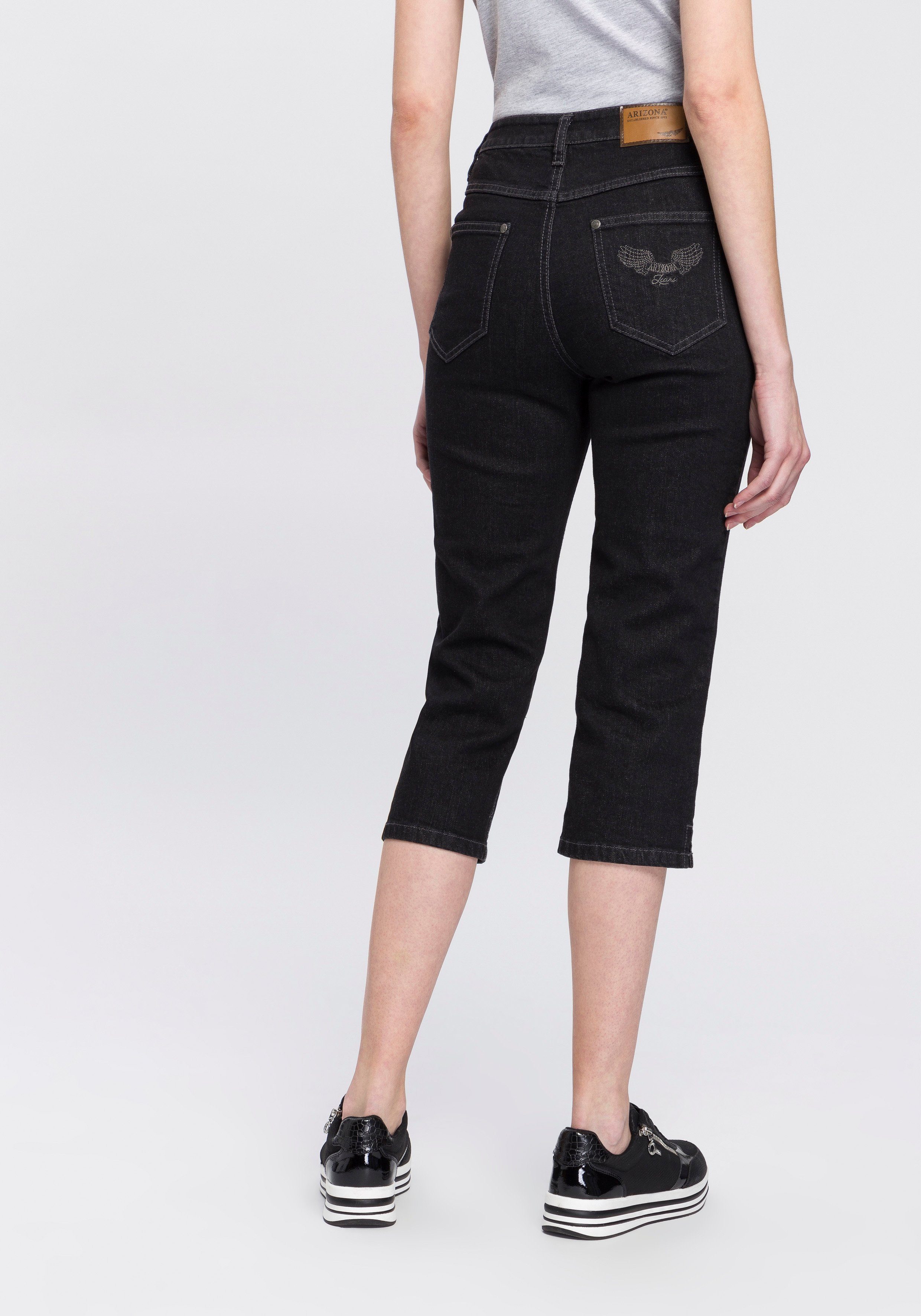 Arizona Caprijeans Comfort-Fit black | High Waist Jeans