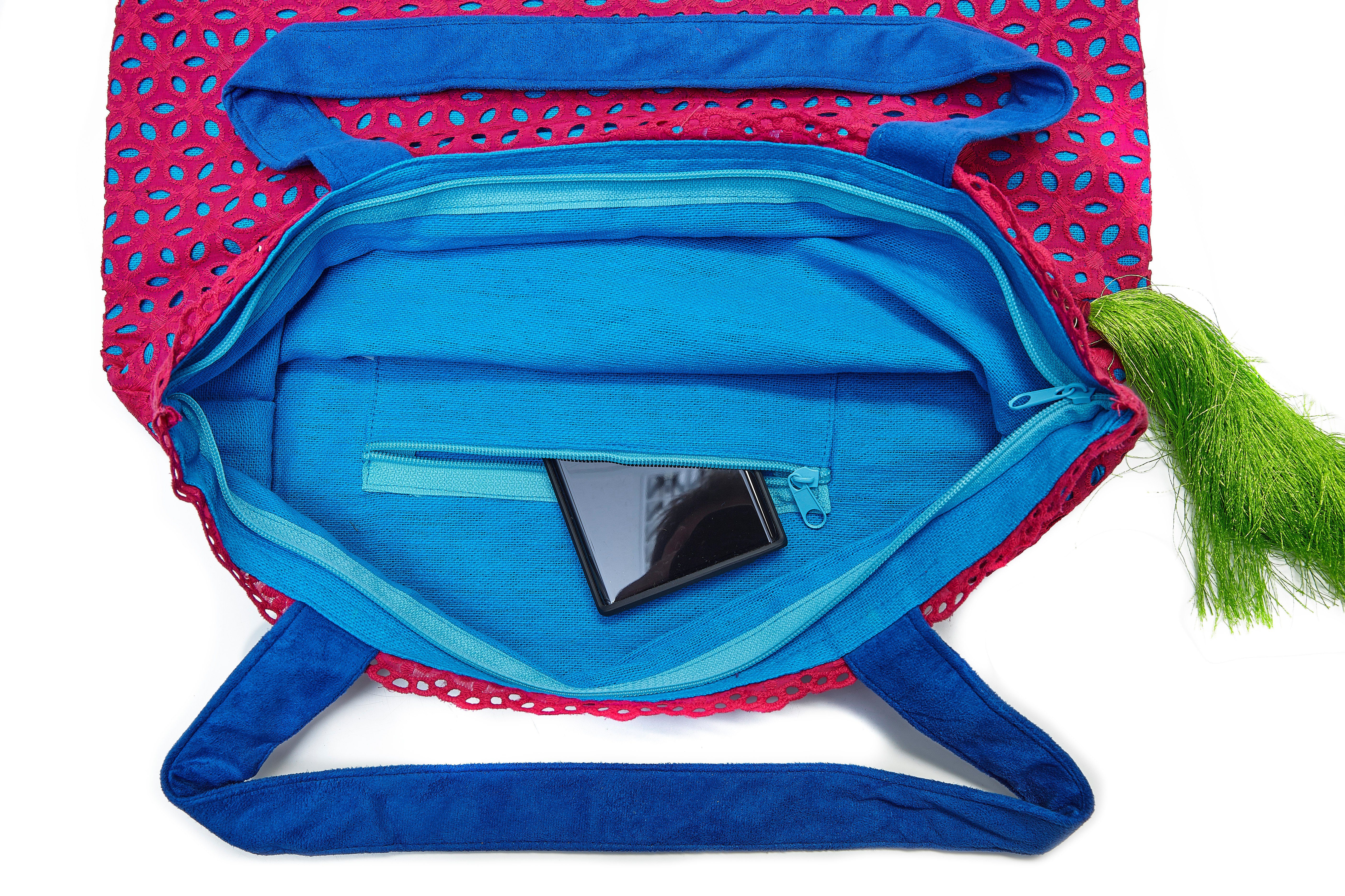 By Bers Einkaufsshopper LEONs "Die Schöne Tasche" Einkaufstasche Stofftasche Shopper, Tasche mit RV, Innenfutter