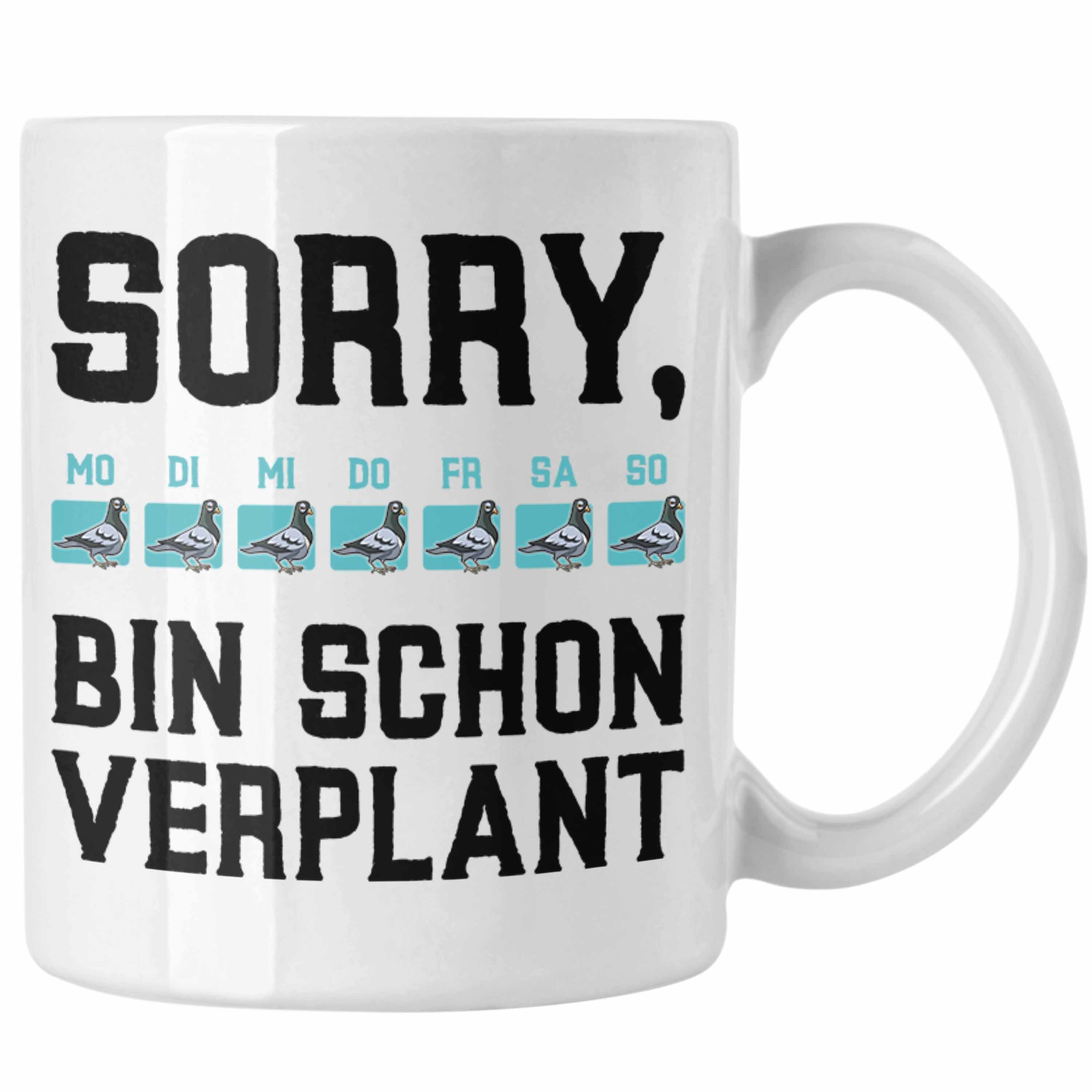 Trendation Tasse Trendation - Taubenzüchter Geschenkidee Tasse mit Spruch Taubenbesitzer Geschenk Taubenliebhaber Weiss