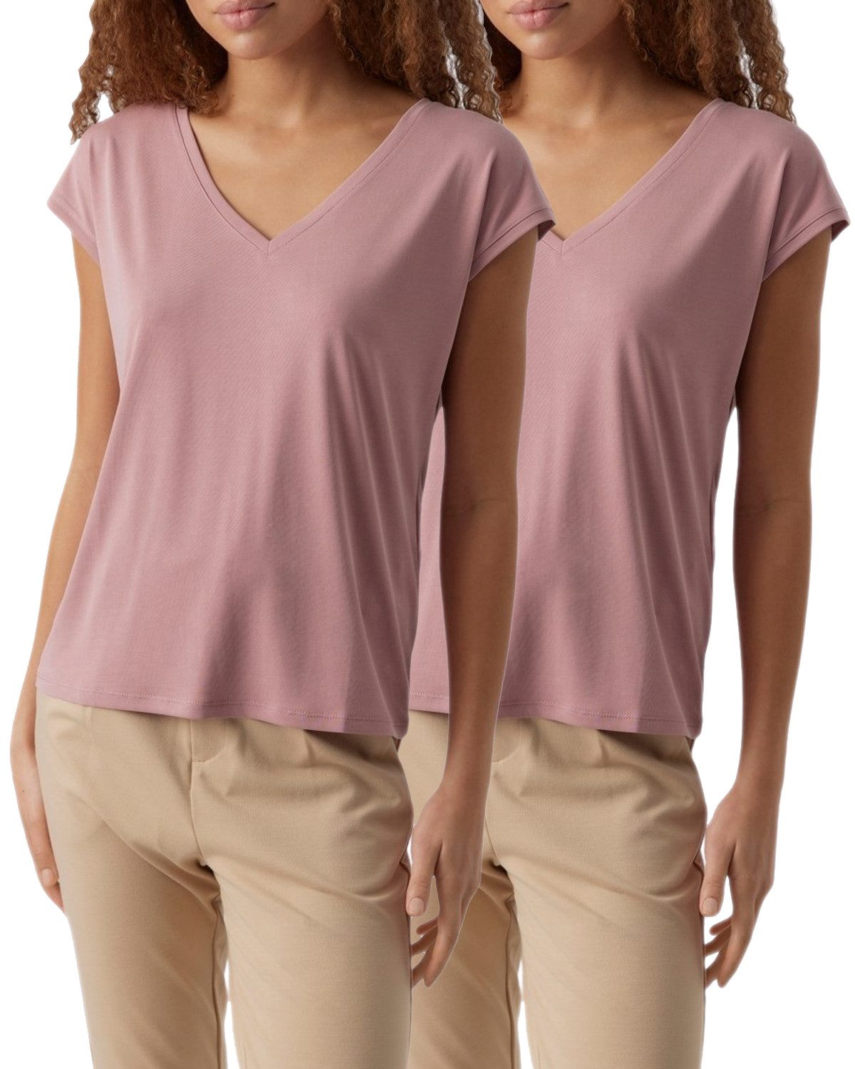 Vero Moda T-Shirt (2er-Pack) Basic Shirt günstig online kaufen