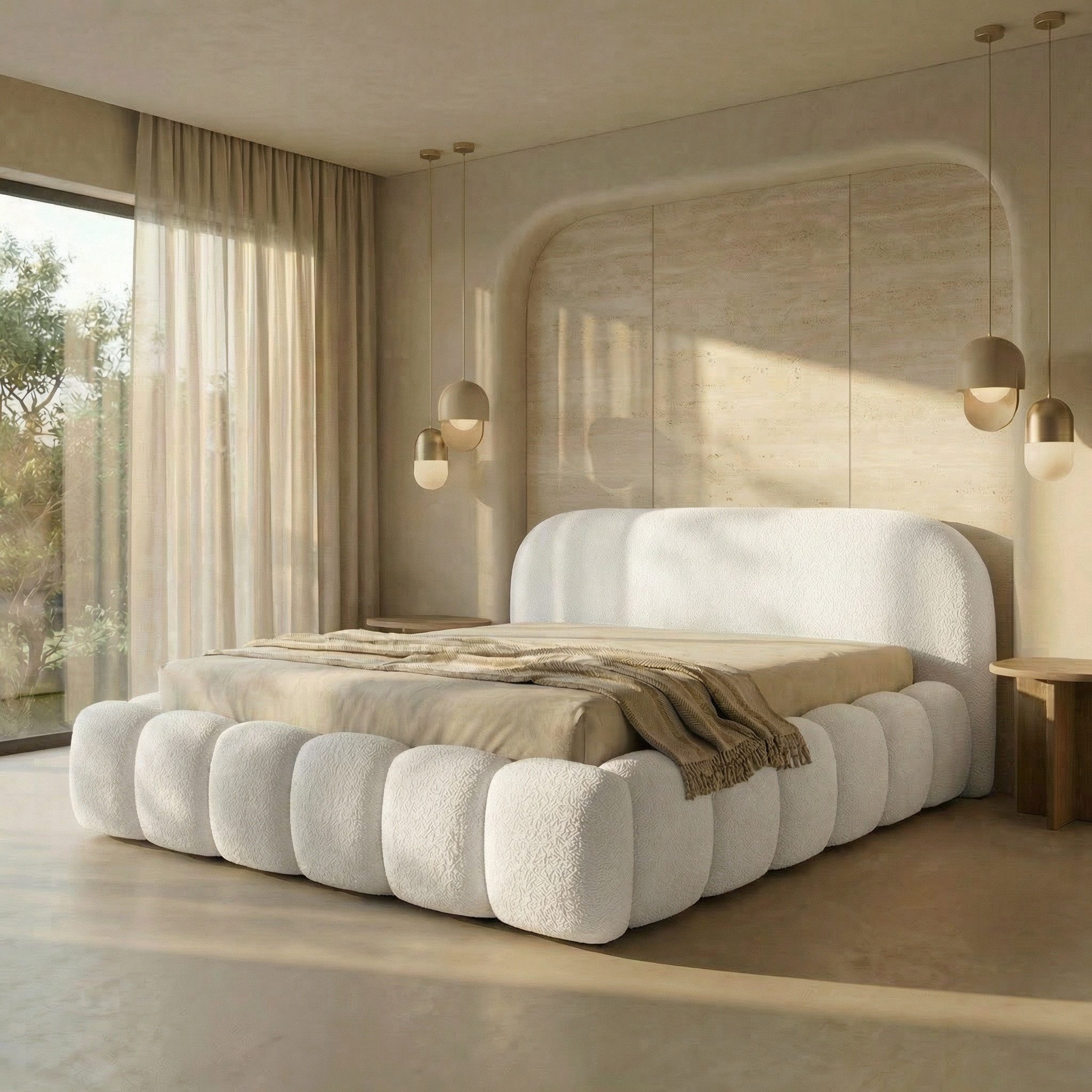 thematys Polsterbett mit Bettkasten, CLOUD 140x200 160x200 180x200 200x200cm (Kopfteil im Oversize-Look und Stauraum – weich, modern und pflegeleicht), Inklusive Lattenrost)