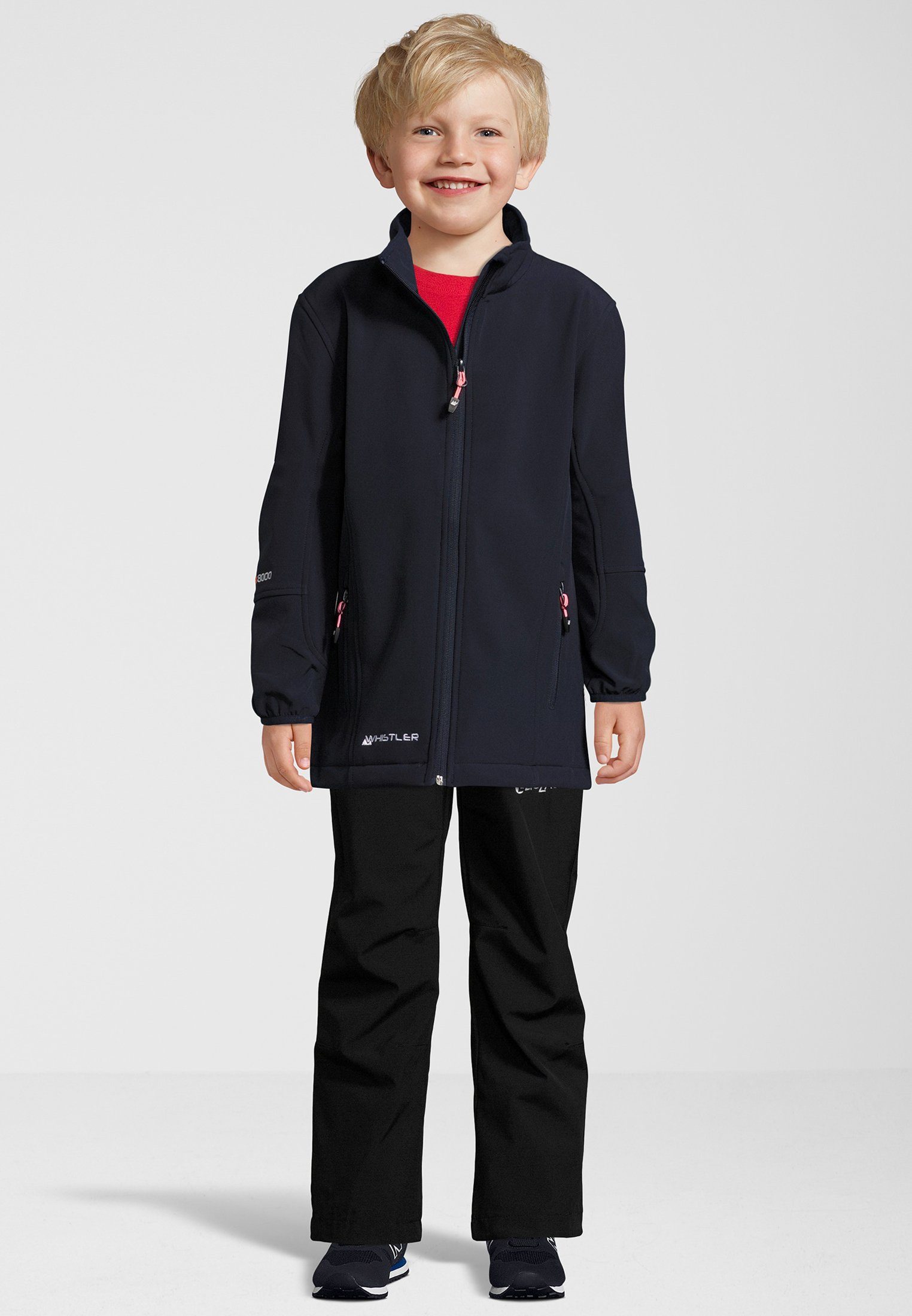 WHISTLER Softshelljacke mm dunkelblau Covina Wassersäule 8.000 mit junior