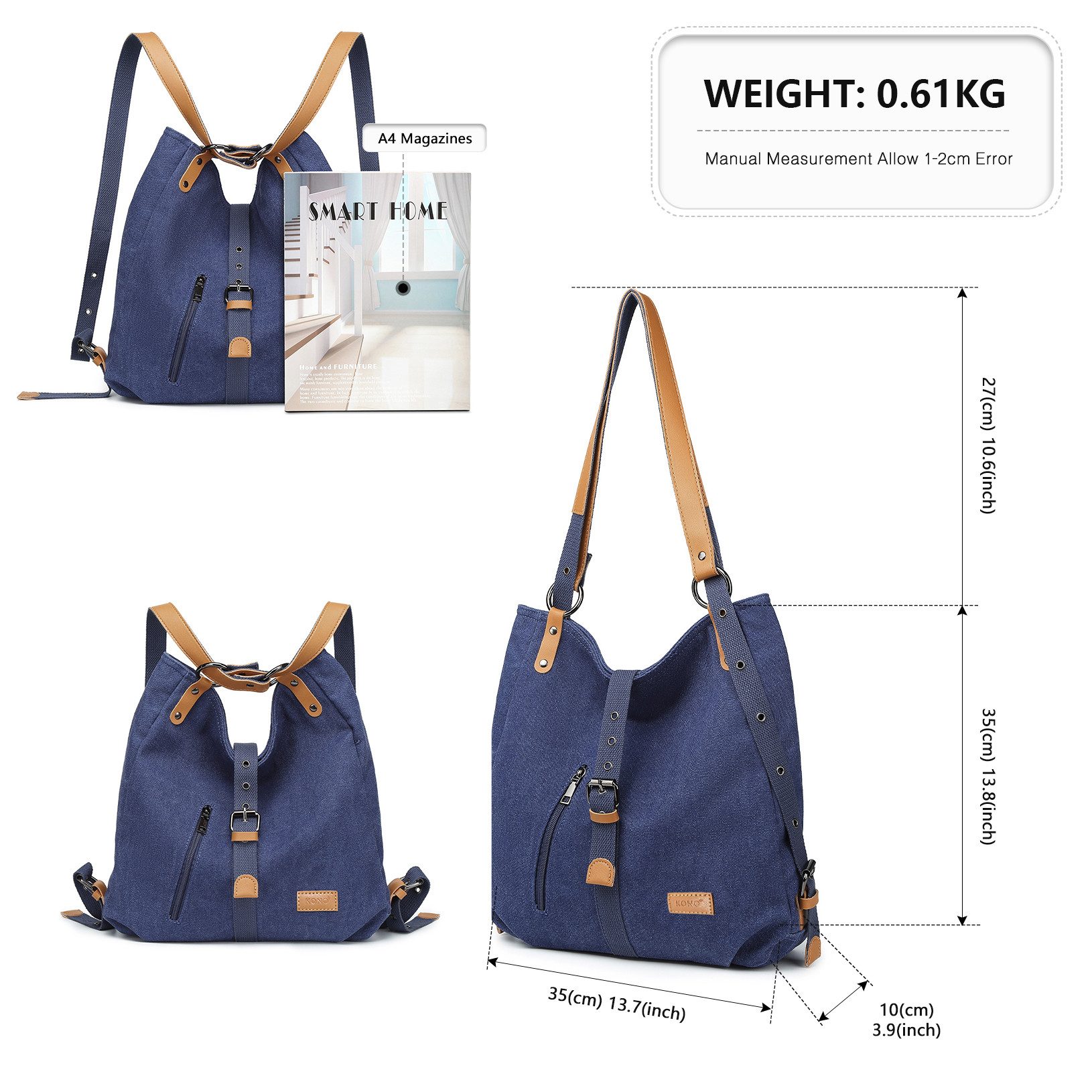 KONO Handtasche Canvas Handtasche 2 in günstig online kaufen