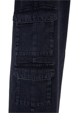 URBAN CLASSICS Bequeme Jeans Urban Classics Damen Ladies Mid Waist Cargo Denim Pants