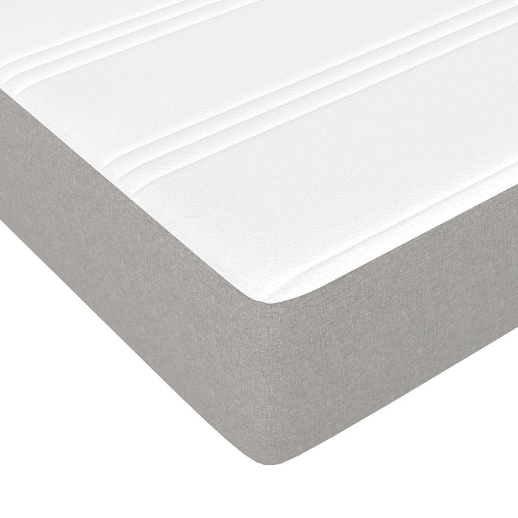 Boxspringmatratze Taschenfederkernmatratze Hellgrau 80x200x20 cm hoch cm vidaXL, 20 Stoff