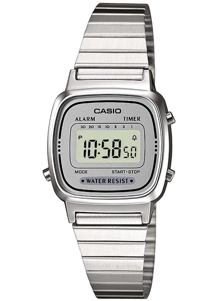 CASIO VINTAGE Chronograph LA670WEA-7EF, Quarzuhr, Armbanduhr, Damenuhr, digital, Datum, Stoppfunktion