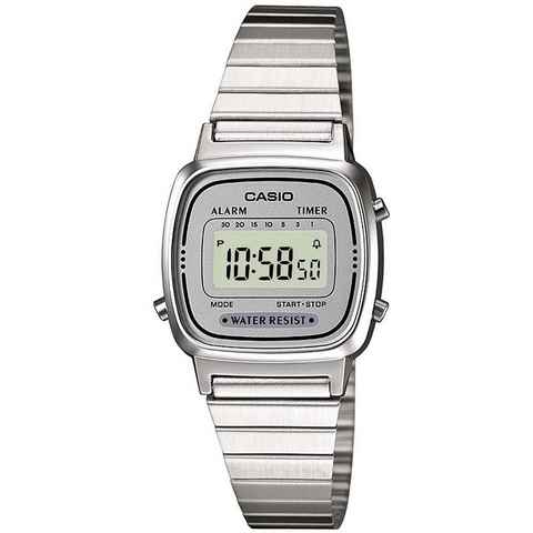 CASIO VINTAGE Chronograph LA670WEA-7EF, Quarzuhr, Armbanduhr, Damenuhr, digital, Datum, Stoppfunktion