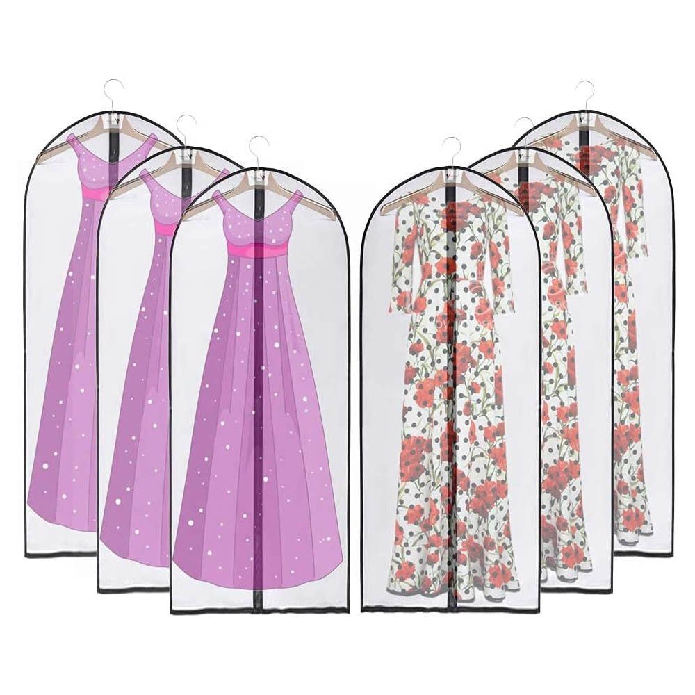Runxizhou Kleidersack Kleidersäcke mit Reißverschluss,6Stück AtmungsaktiveKleiderhülle