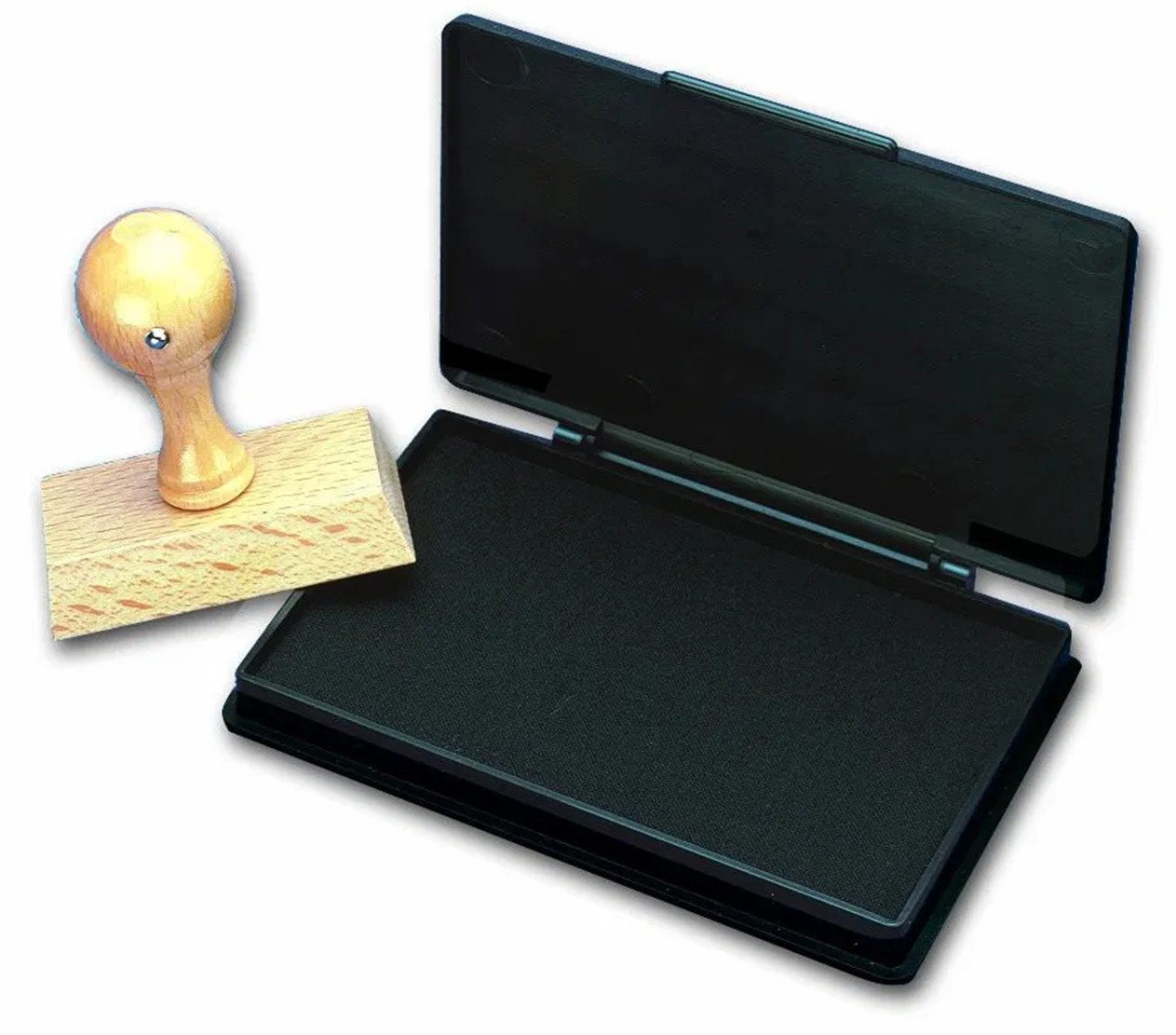 KORES Spiel Kores Stempelkissen Schwarz - Rechteckig 7x11cm für präzise Stempelabd