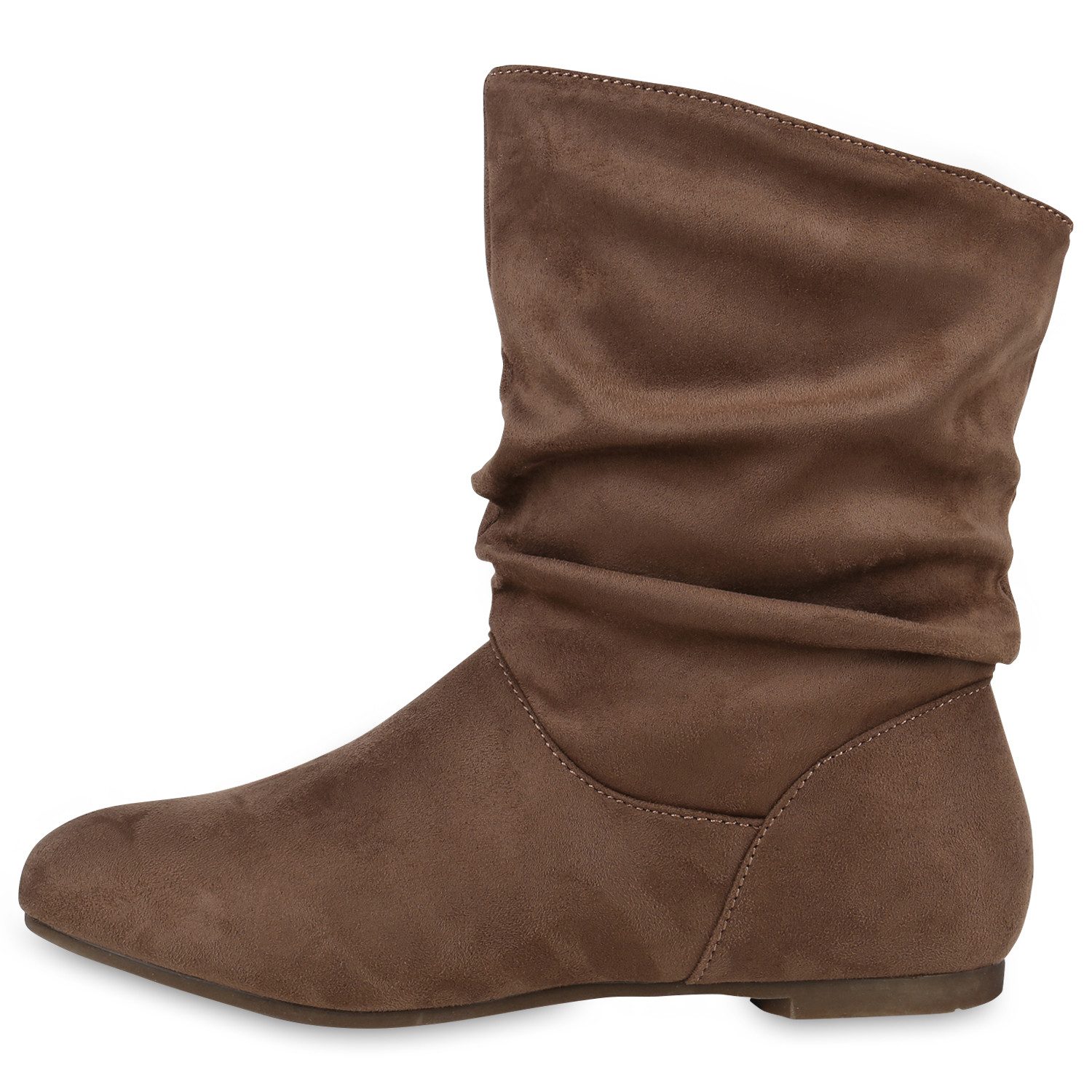 VAN HILL 812201 Schlupfboots Damen Schlupfstiefel Leder-Optik Stiefeletten Bequeme
