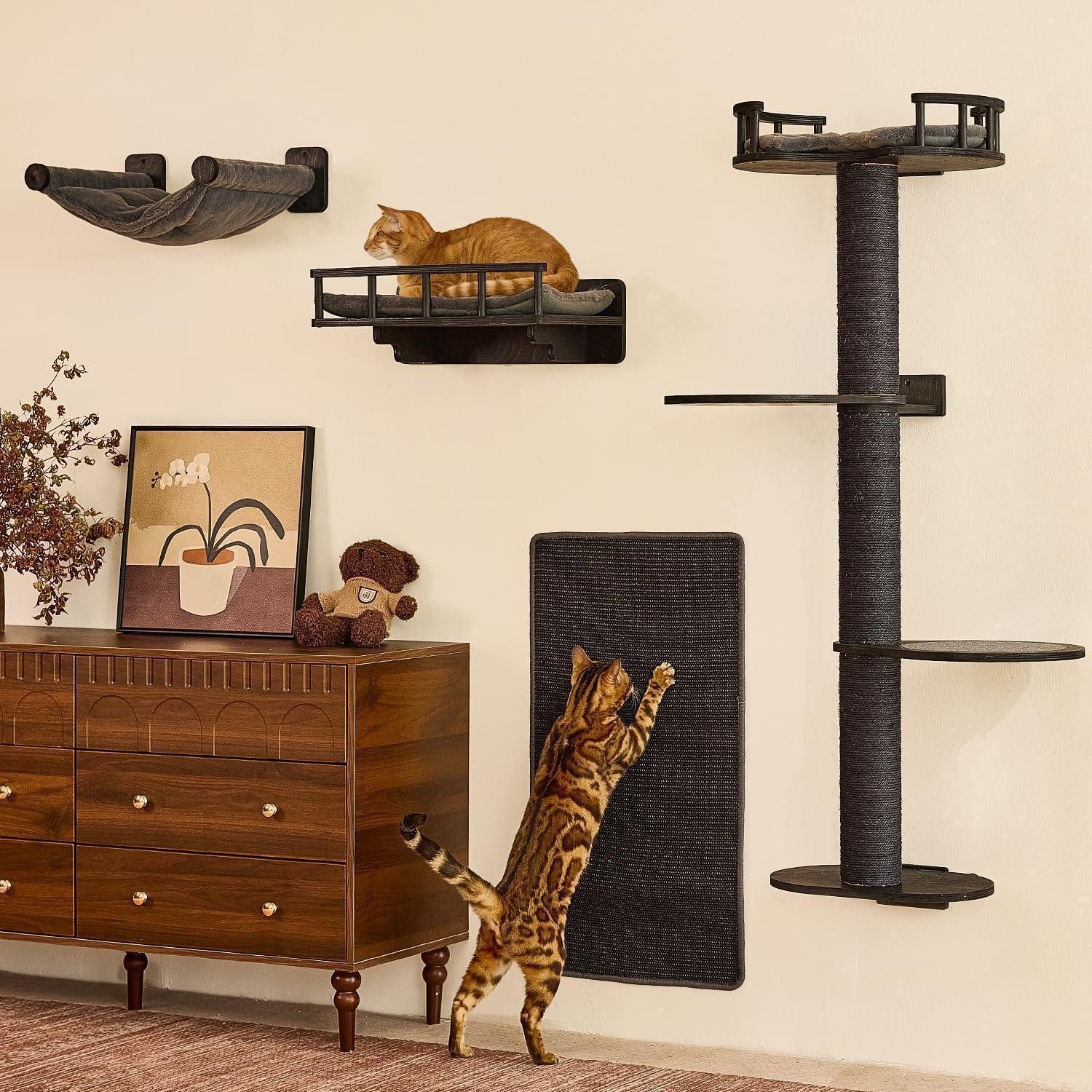 LuxusKollektion Katzen-Kletterwand Katzen Kletterwand 4in1 Wandregal