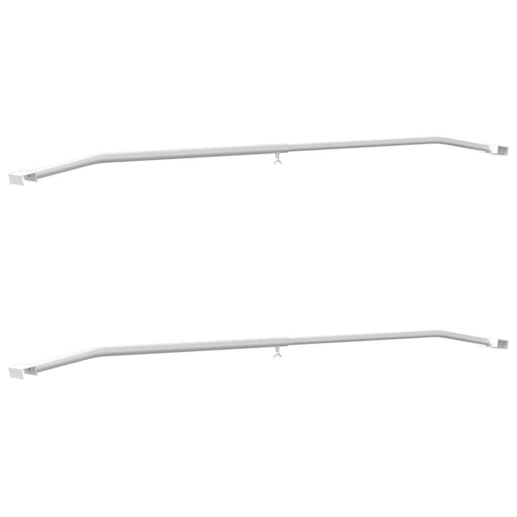 vidaXL Halterung Planehalterung für Anhänger 2 Silber 102-155 cm Aluminium