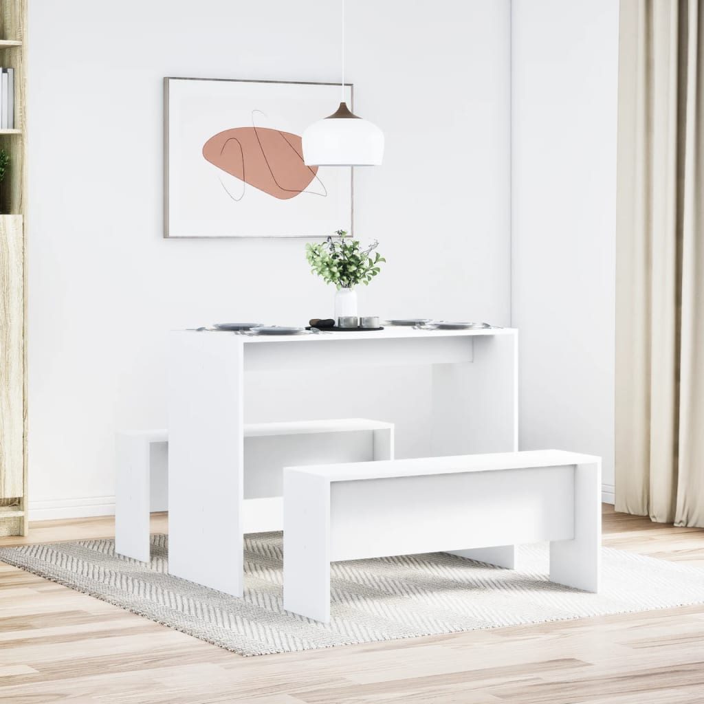 vidaXL Essgruppe 3-tlg. Esstisch und Bank günstig online kaufen