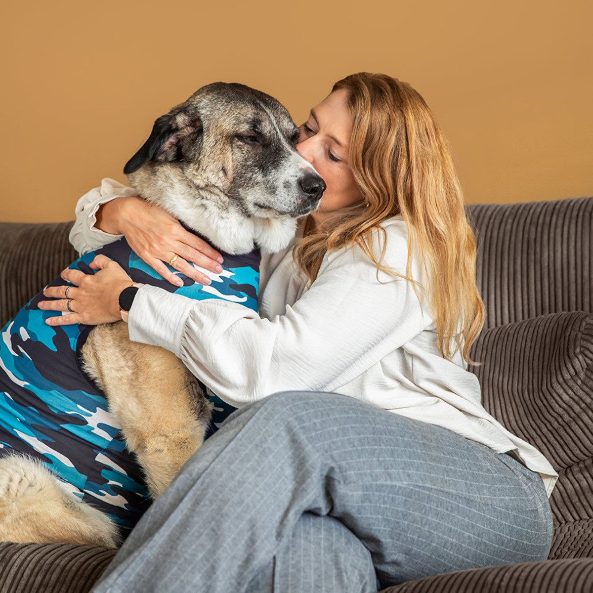 Suitical OP-Body Recovery Suit® Dog blau camouflage