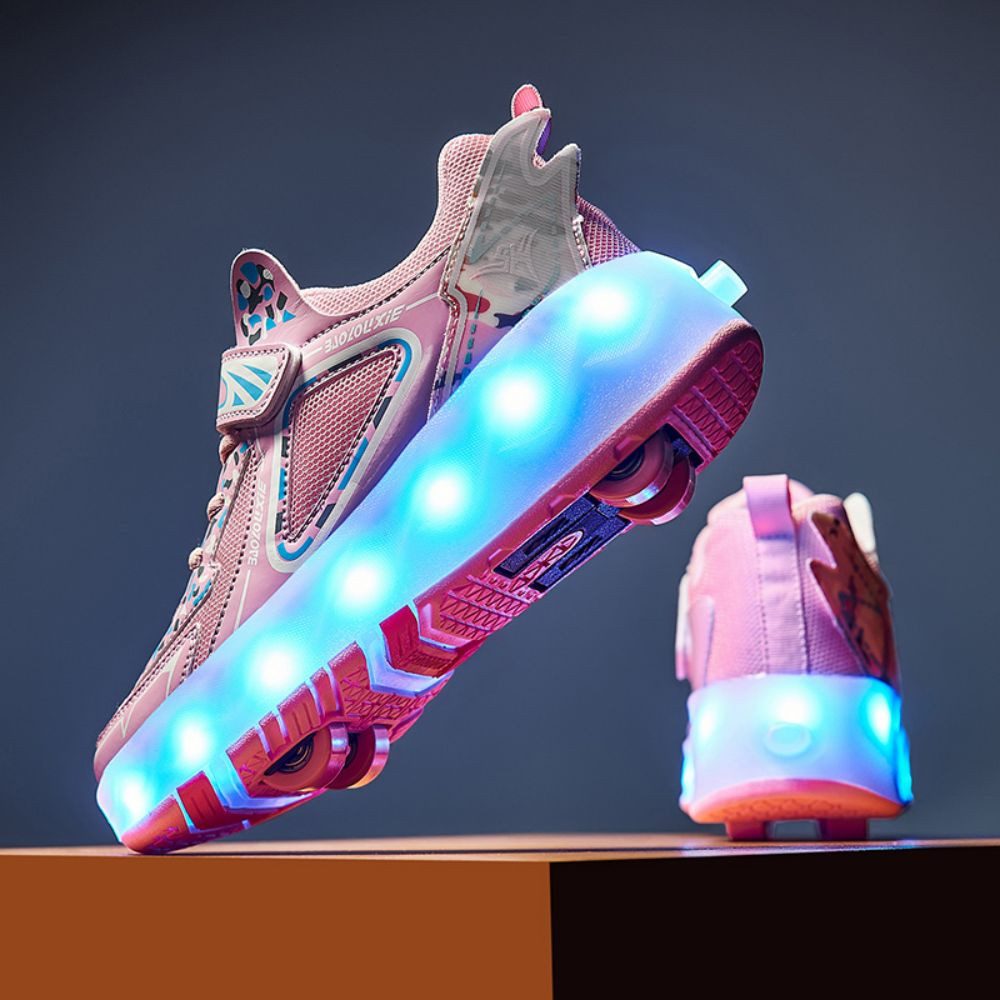 HUSK'SWARE Rollschuhe, Leuchtende Rollschuhe für Kinder,Schuhe mit Rollen