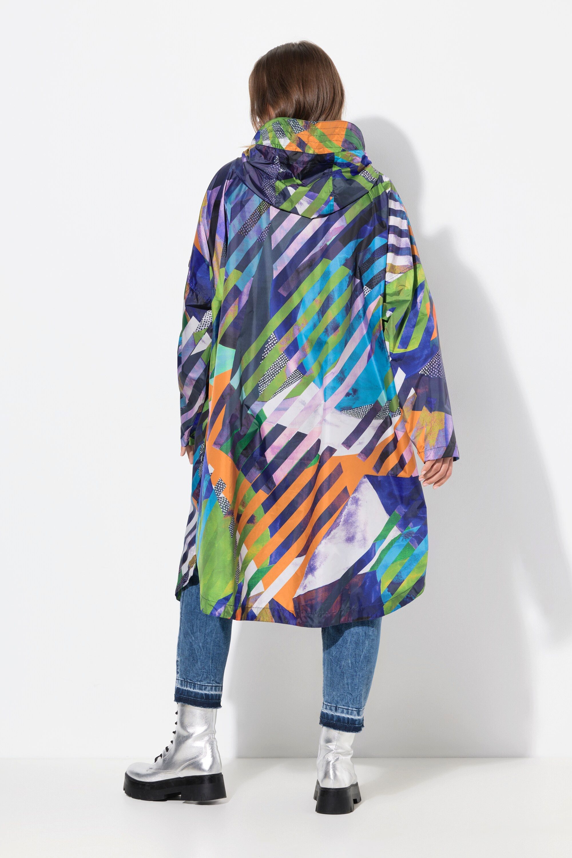 Laurasøn Funktionsjacke Funktions-Regencape Unisex Print Kapuze