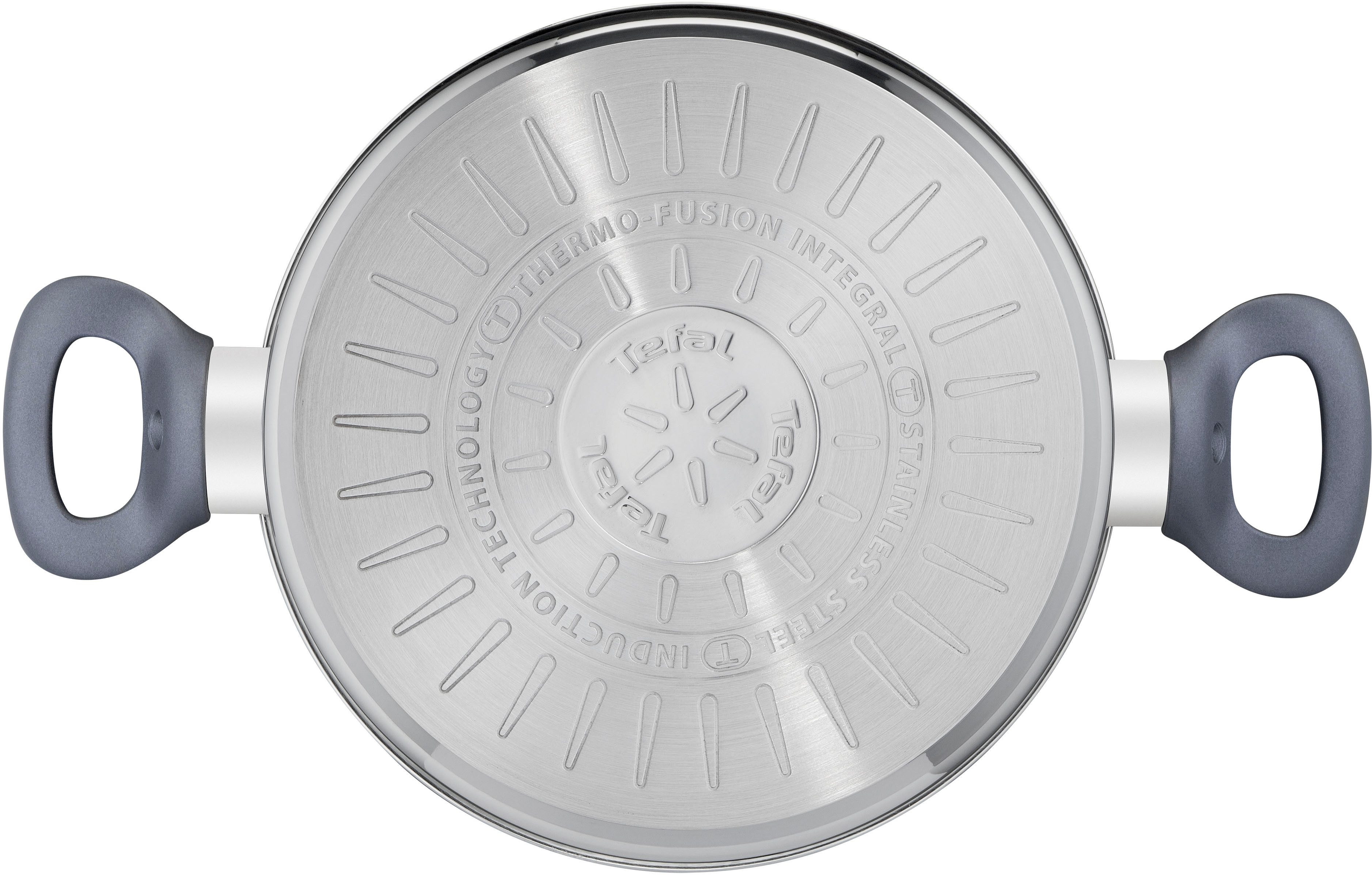 Tefal Kochtopf Daily Cook, Edelstahl (2-tlg), 20 cm, Ausgießhilfe, Messmarkierungen, Induktion, backofenfest