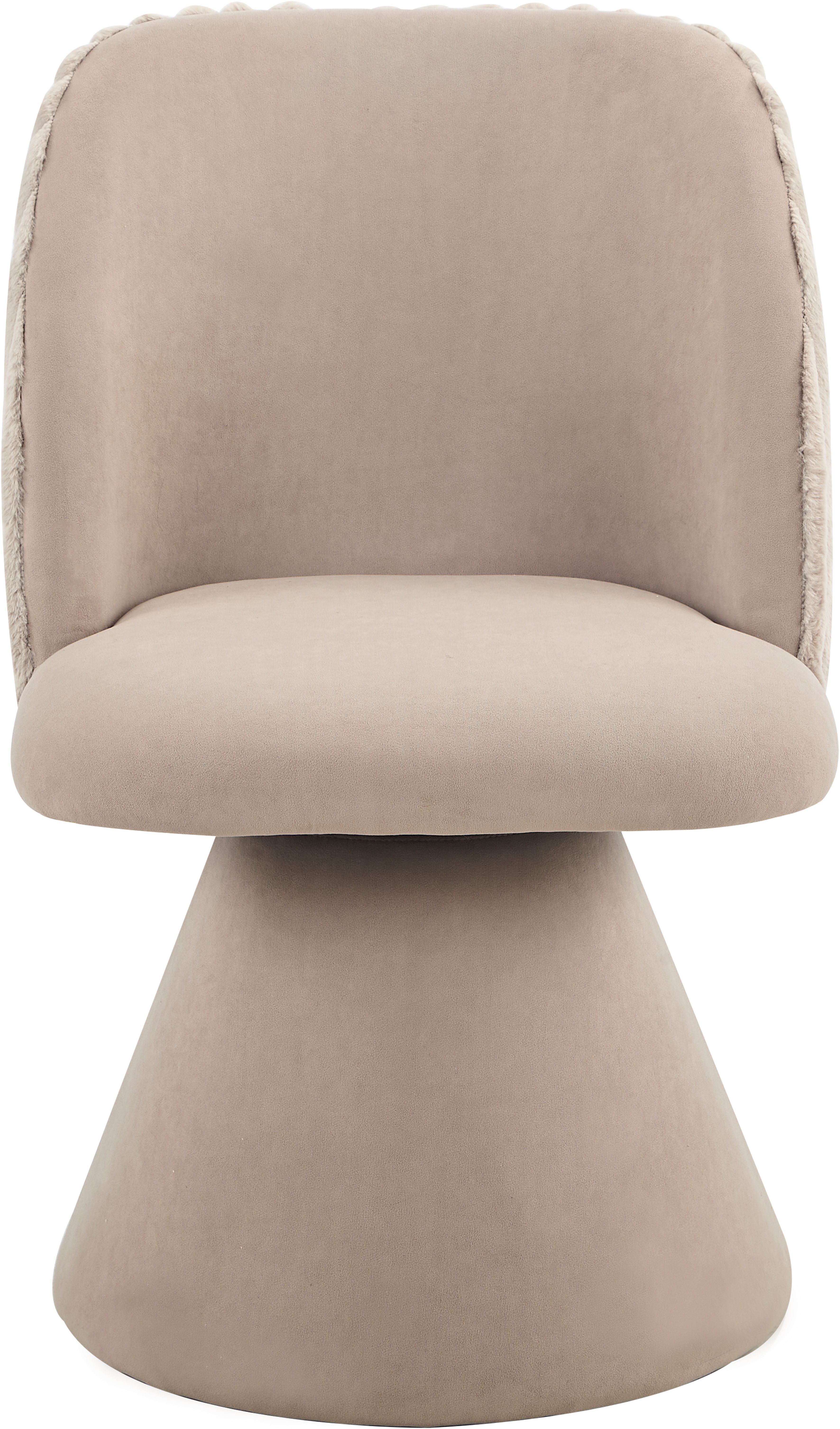 HELA Esszimmerstuhl BARI I Drehstuhl (Set, 1 St), 360° drehbar, Polsterfuß, Materialkombi, Außen Felloptik Innen Velvet
