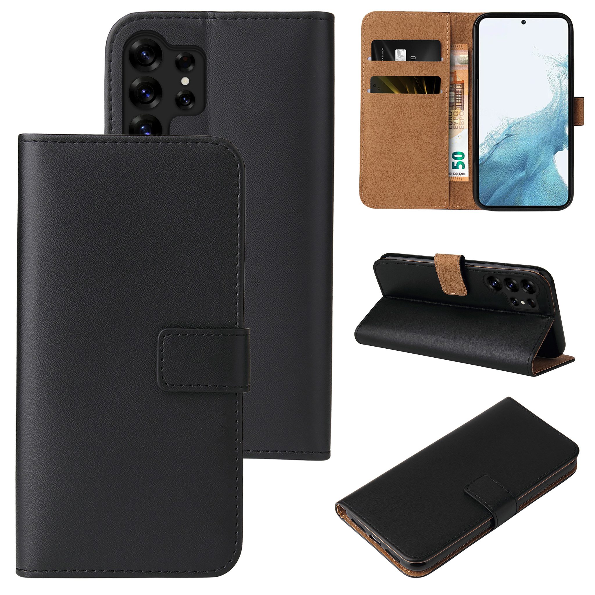 Tec-Expert Handyhülle Klapp Hülle für Samsung Galaxy S25 Ultra 6.8 Zoll, 6.8, Flip Case für Samsung Galaxy S25 Ultra