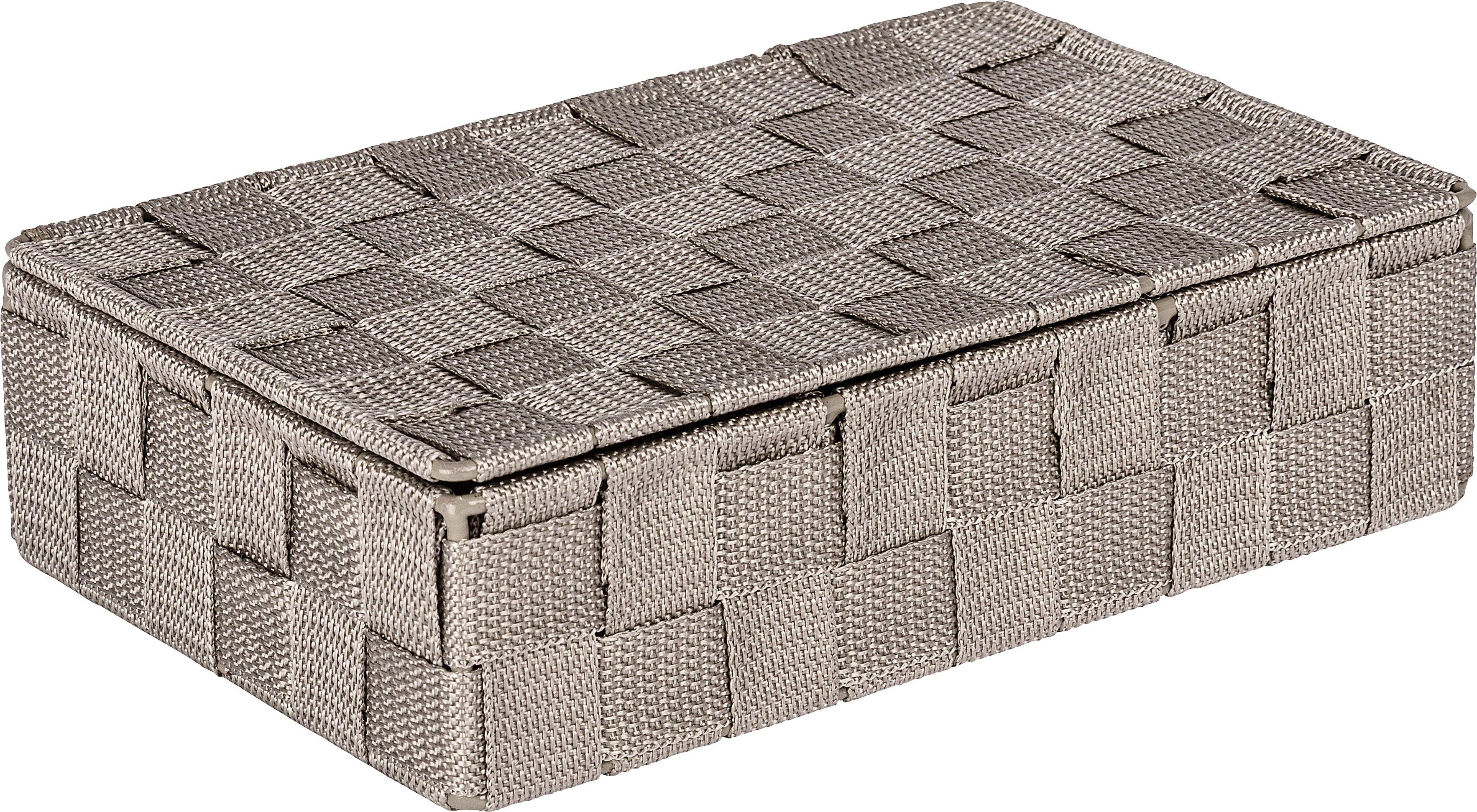 WENKO Adria Aufbewahrungskorb mit Deckel, klein, 4 Fächer Farbe