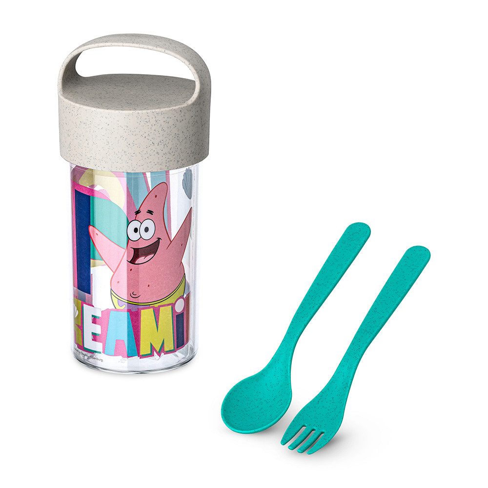 KOZIOL Trinkflasche BUDDY SNACK 0,5 SPONGEBOB PATRICK Snackpot
