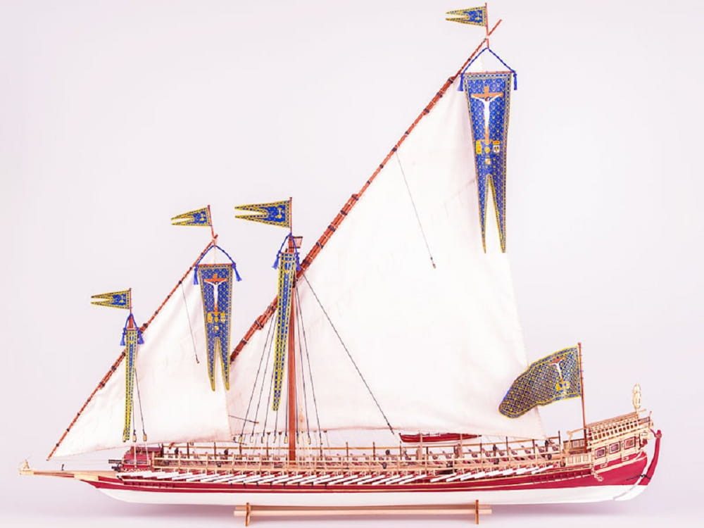 Modellbausatz Krick Dusek Schiff La Real Galeere 16 Jh. 1:72 Holz Baukasten
