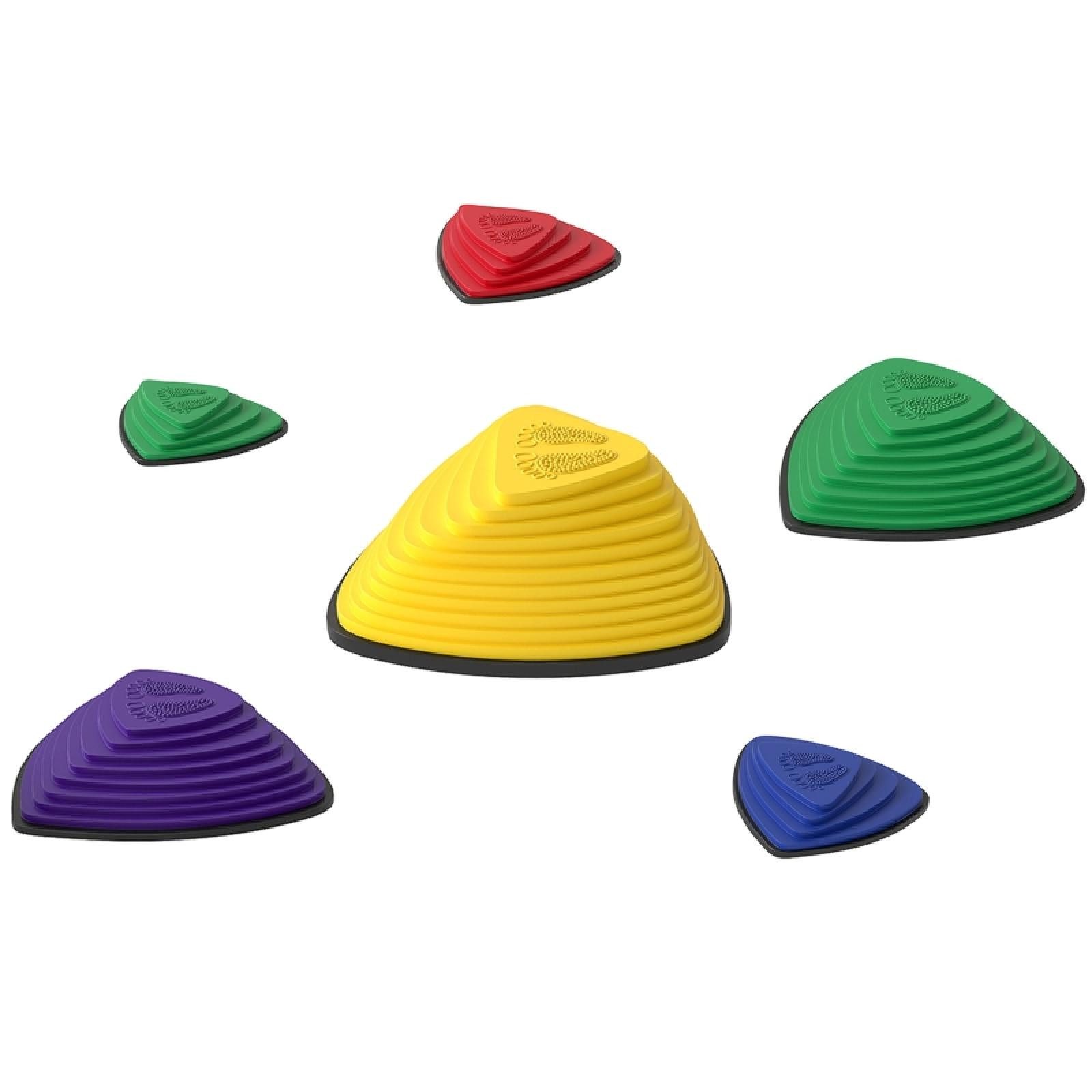 FELIXLEO Stapelspielzeug 6er Set Trittsteine rutschfestes Design für drinnen draußen stapelbar, (1-tlg)