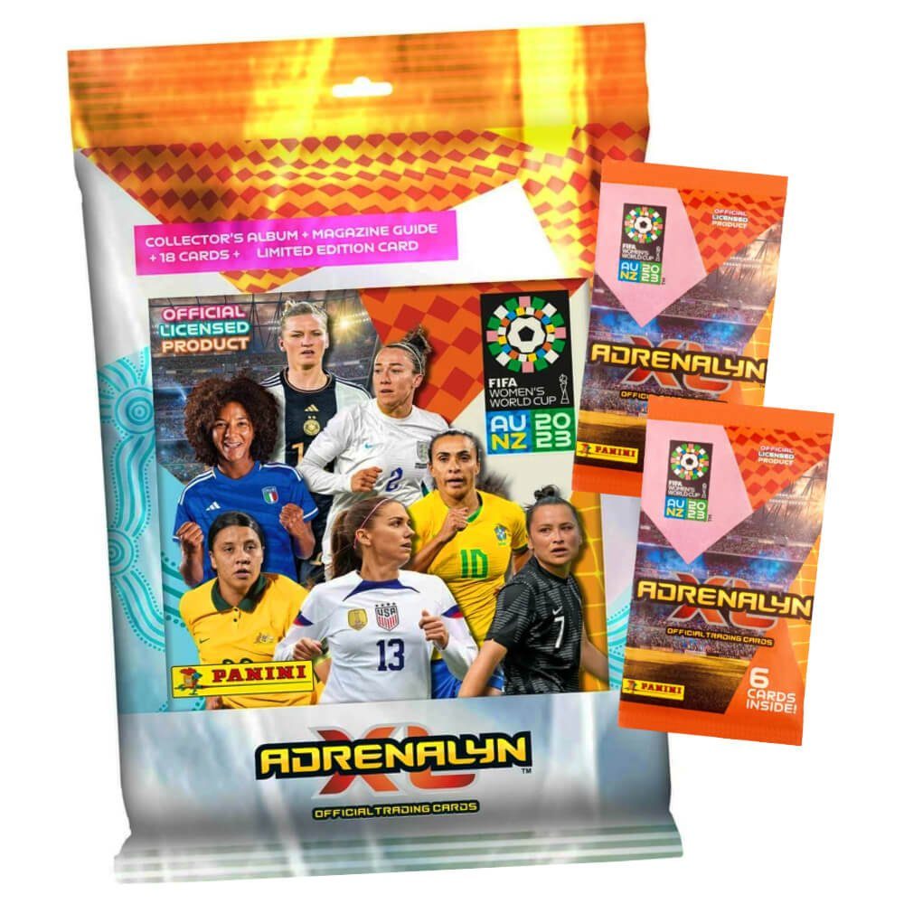 Panini Sammelkarte Panini Fifa Frauen Fußball WM Karten 2023 - Trading Cards - 1 Starter, Frauen WM 2023 - 1 Starter + 2 Booster Sammelkarten